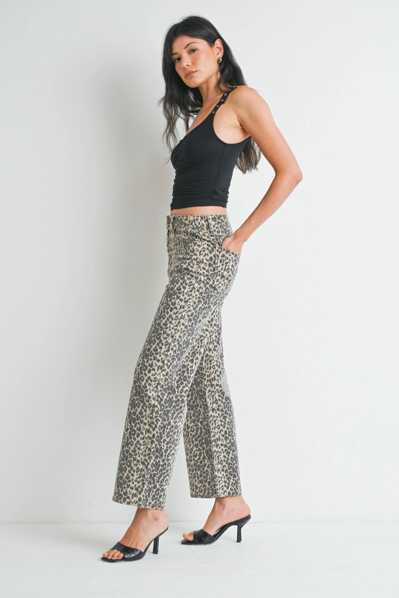BELLA LEOPARD PRINT JEANS Simple Match