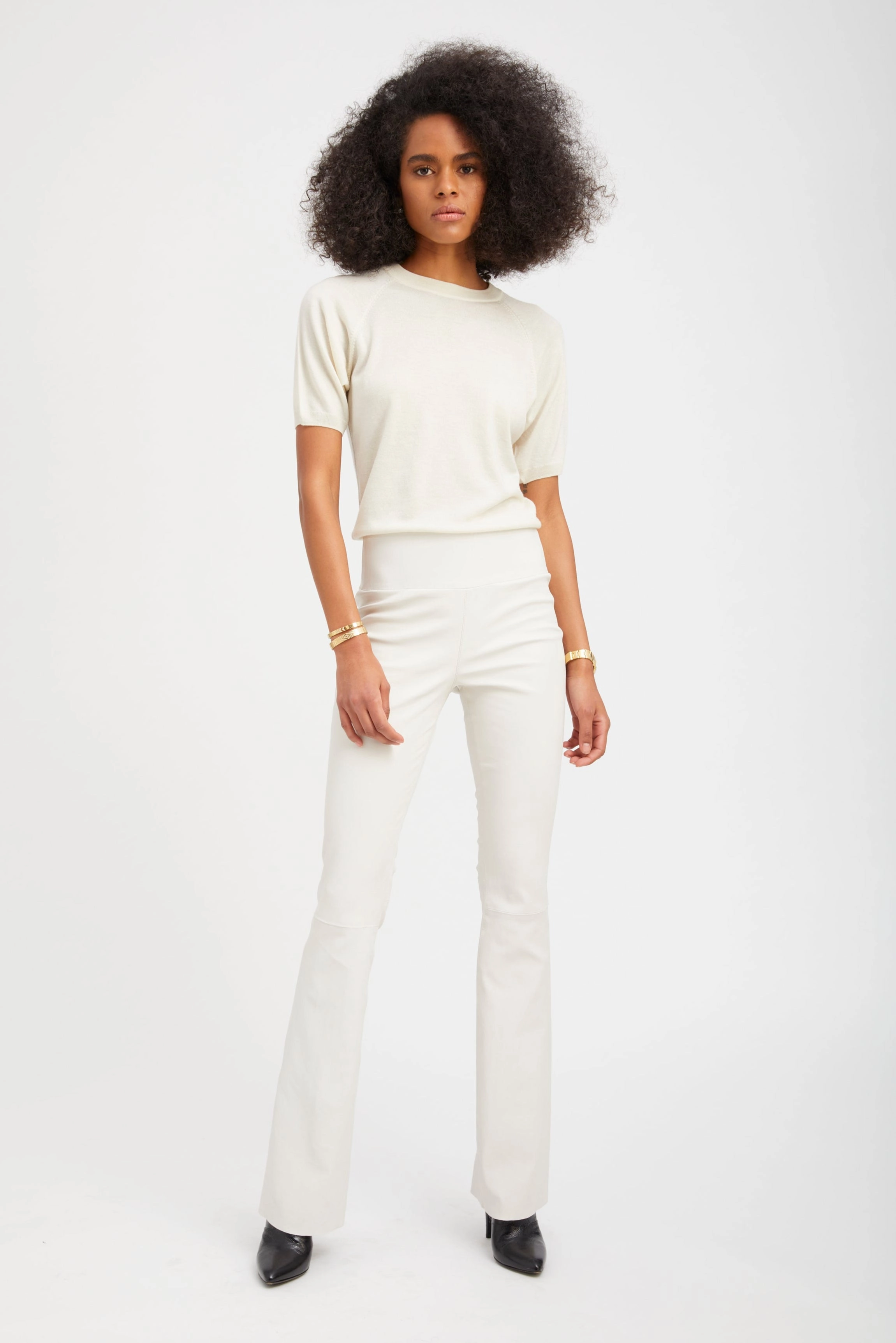 Snug feel Shell Leather Micro Flare