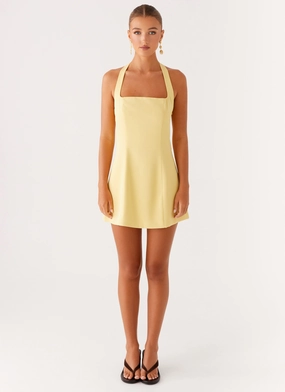 Remi Halter Mini Dress - Yellow