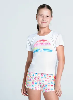 UniversalFit YarnDyed Stripes Retro Sunset Short Sleeve