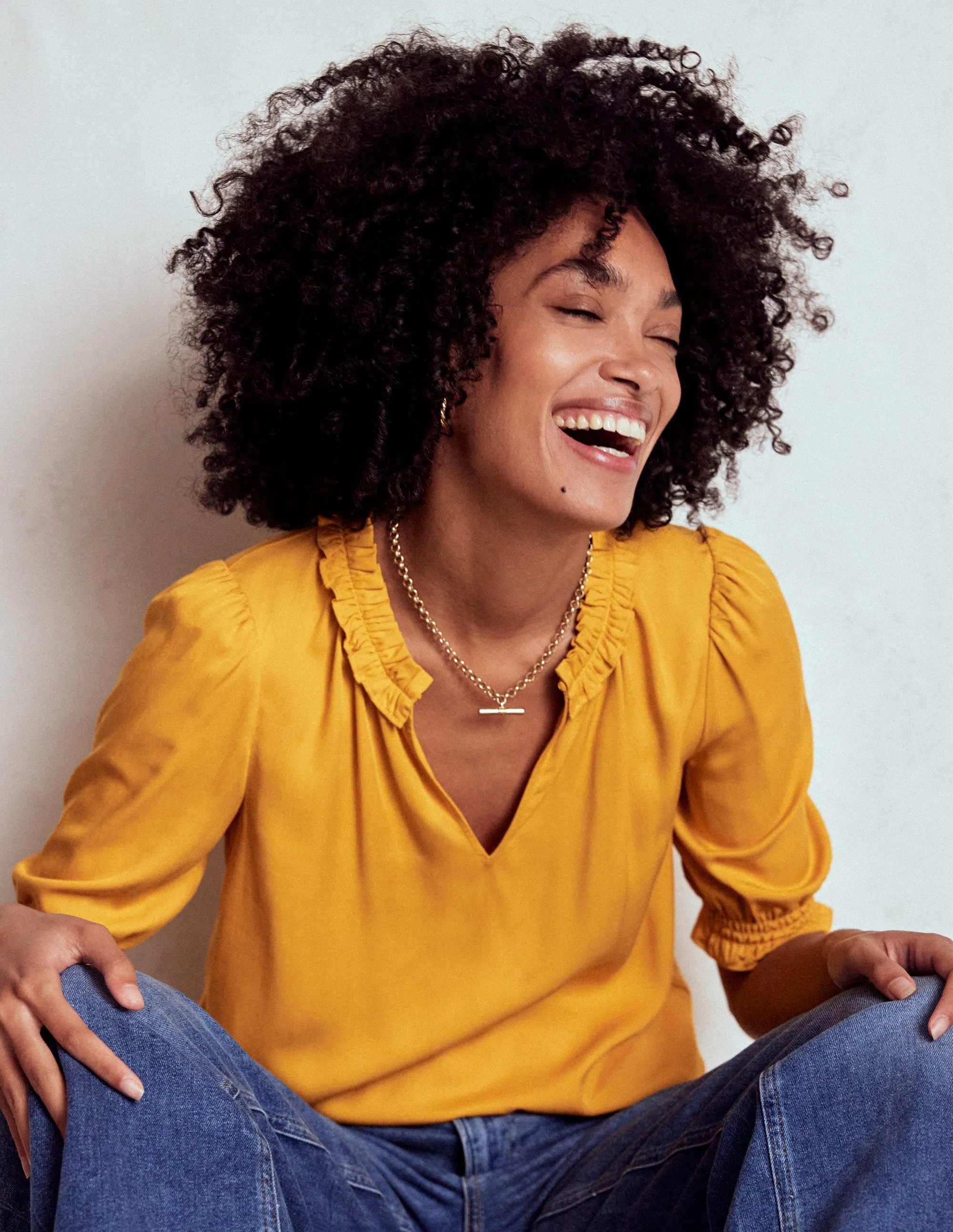 Simple Pullover Ria Short Sleeve Top-Golden Rye