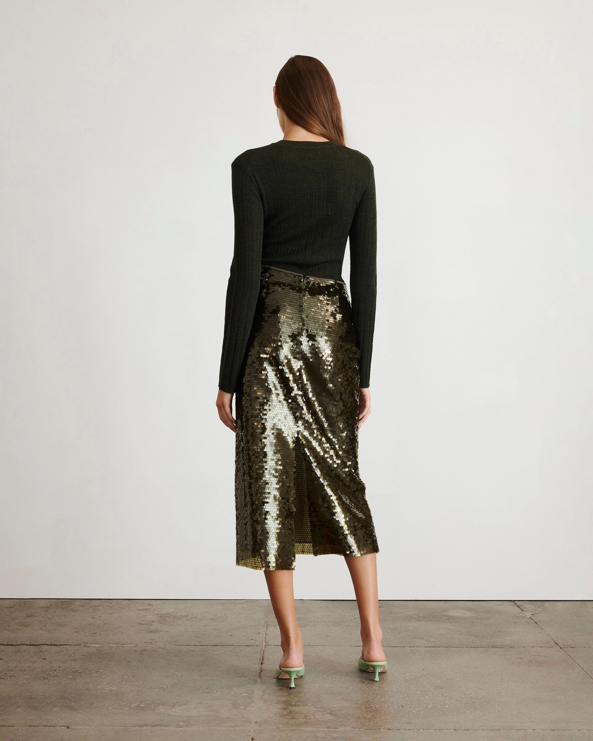 Flexible Material Double Needle Stitching Kiah Skirt