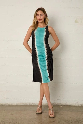 Flowy casual dress Work-Ready Look River   Sky Sleeveless Dress