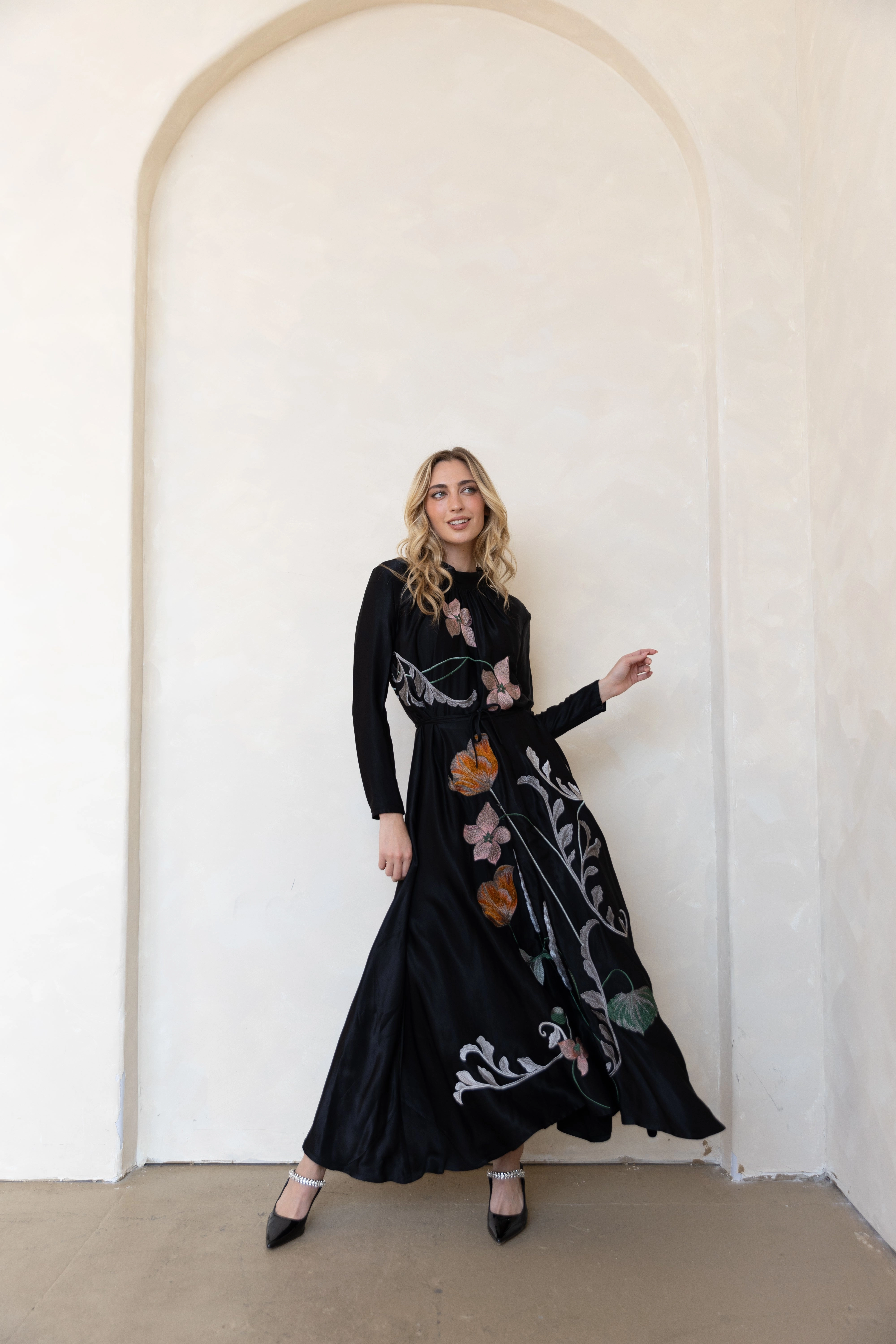 Skirt Flare Romano Satin Maxi