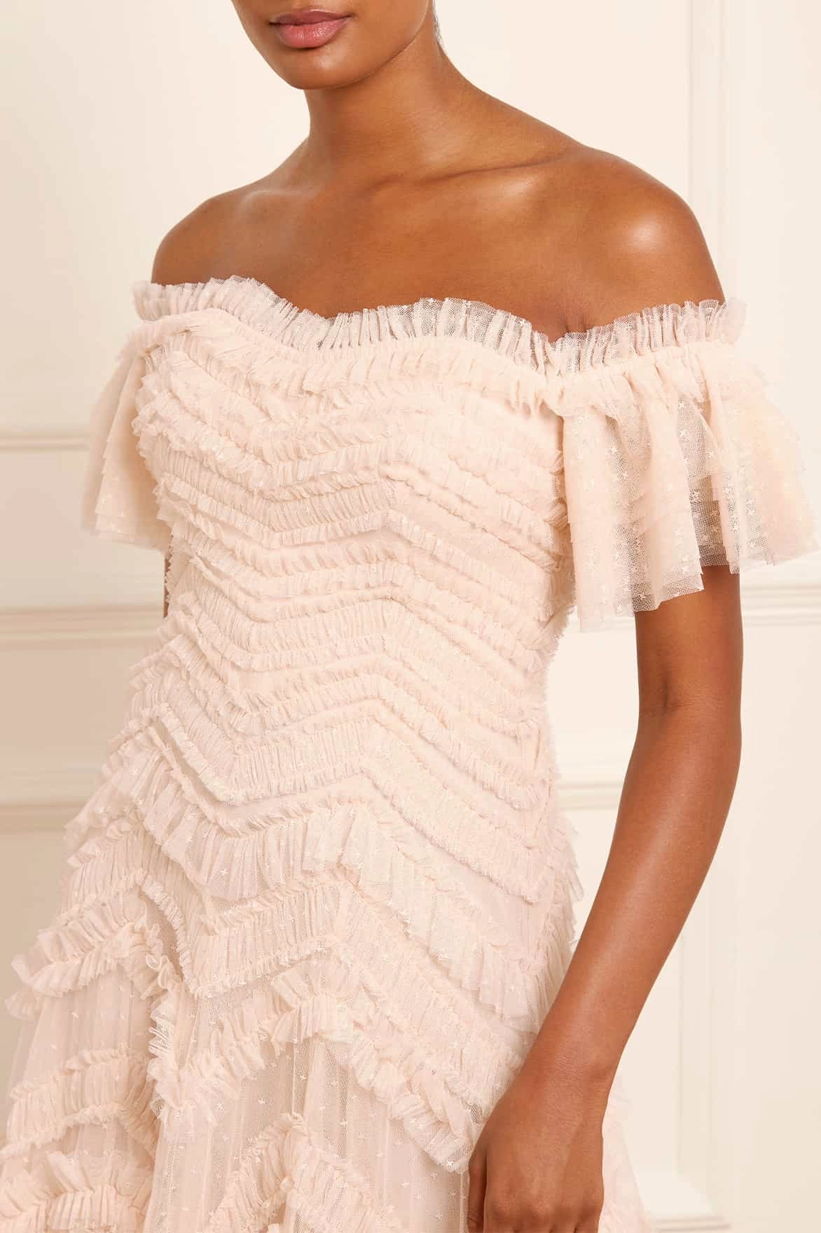 Wrinkle-Resistant Elia Off-Shoulder Gown