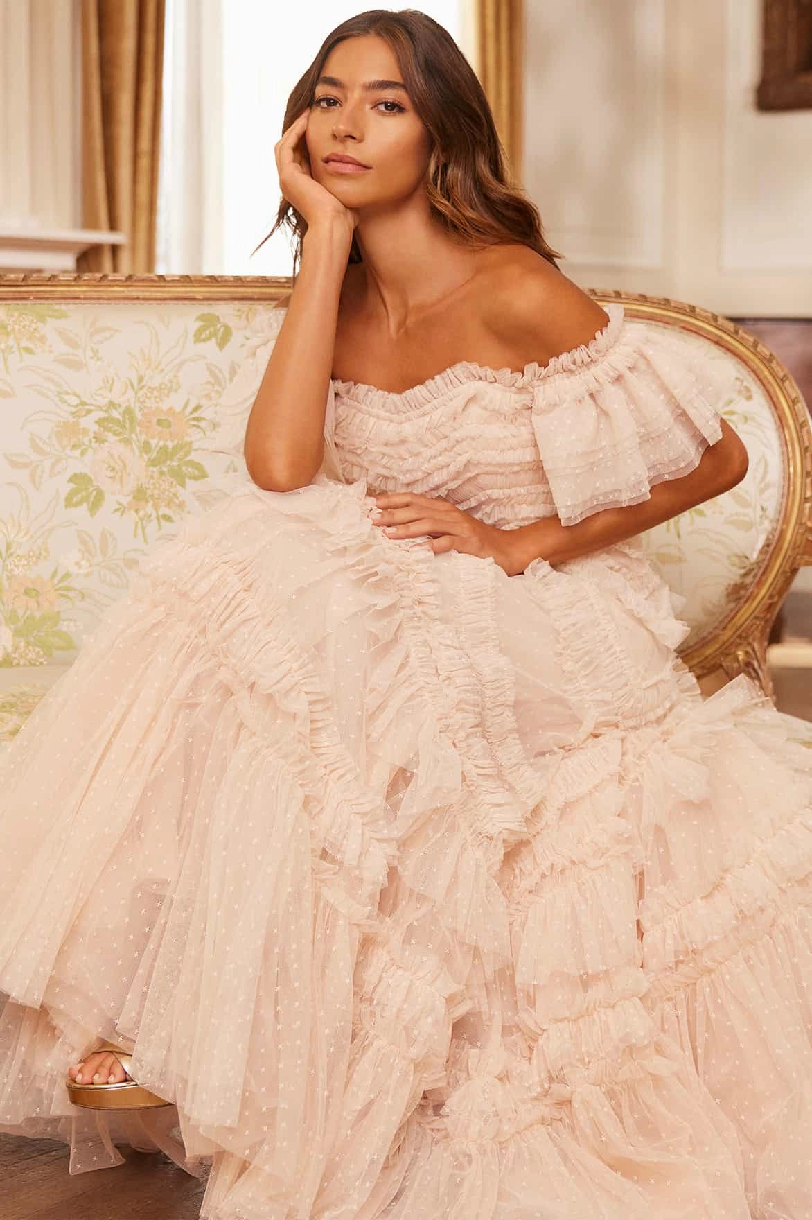 Edge Shape Elia Off-Shoulder Gown