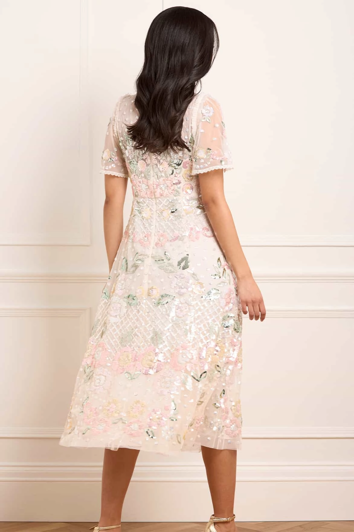 Rosalie Short Sleeve Ballerina Dress Tiered Skirt