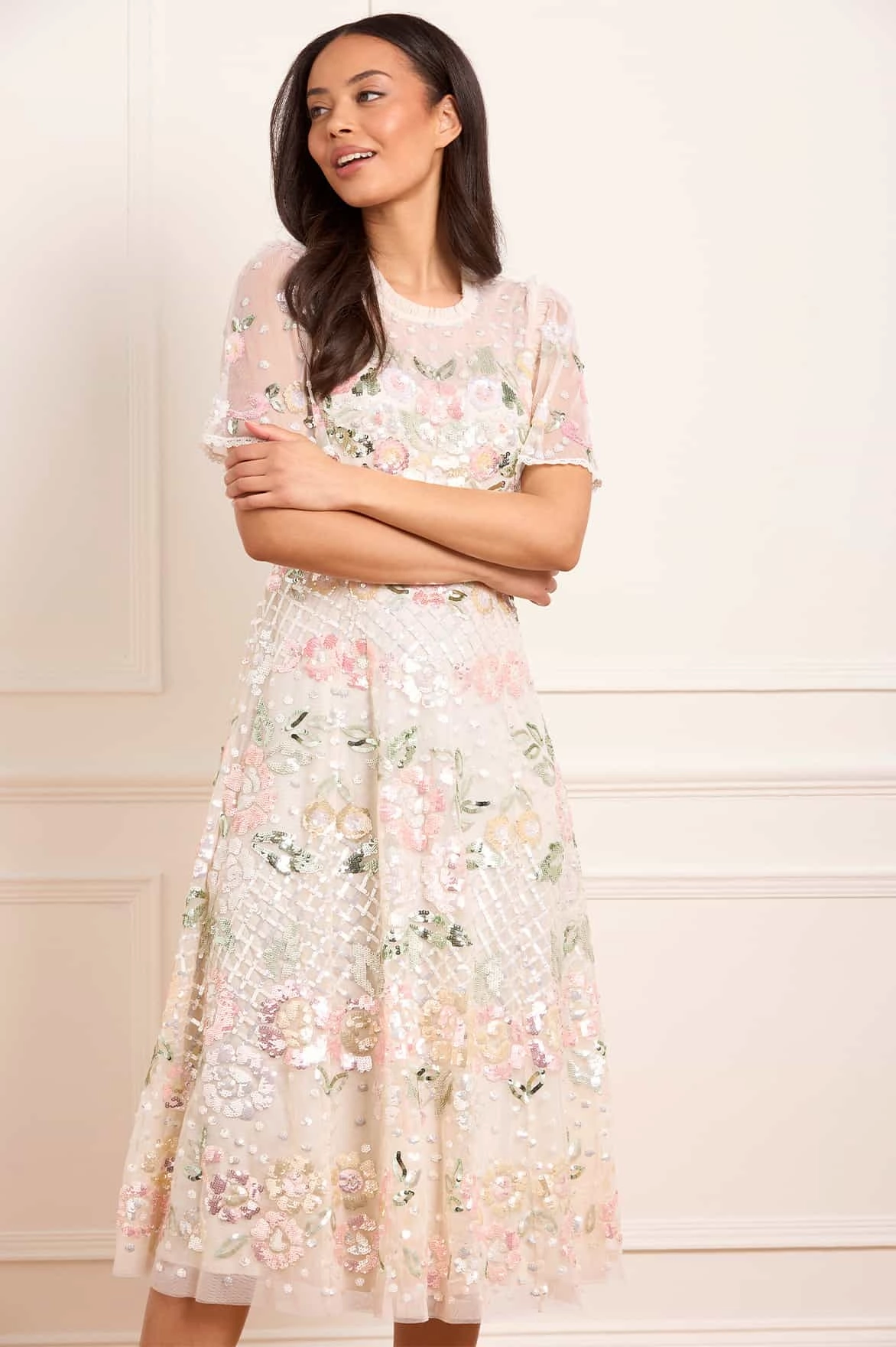 Slim-fit Rosalie Short Sleeve Ballerina Dress