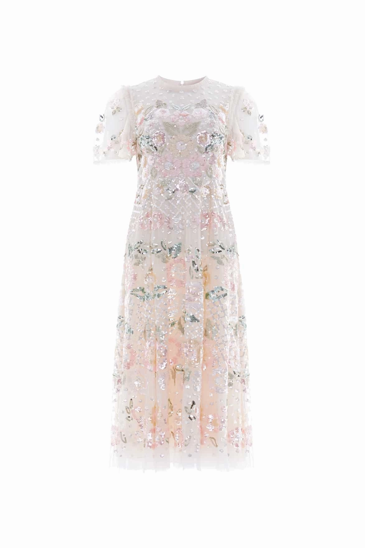 Rosalie Short Sleeve Ballerina Dress Modern and Feminine Cool Texture