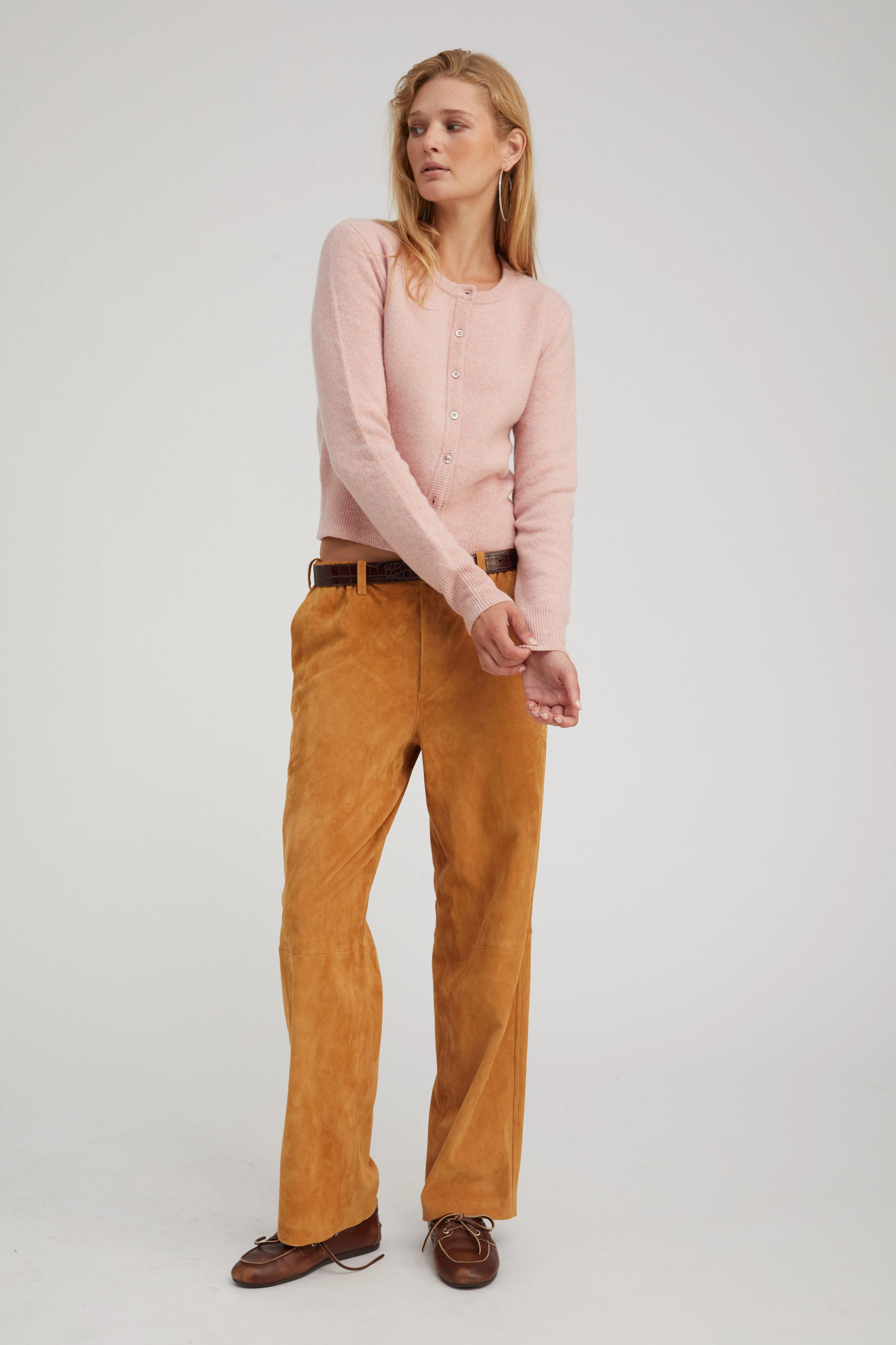 All Day Comfort AbrasionResistantEdging Rose Cashmere Baby Cardigan