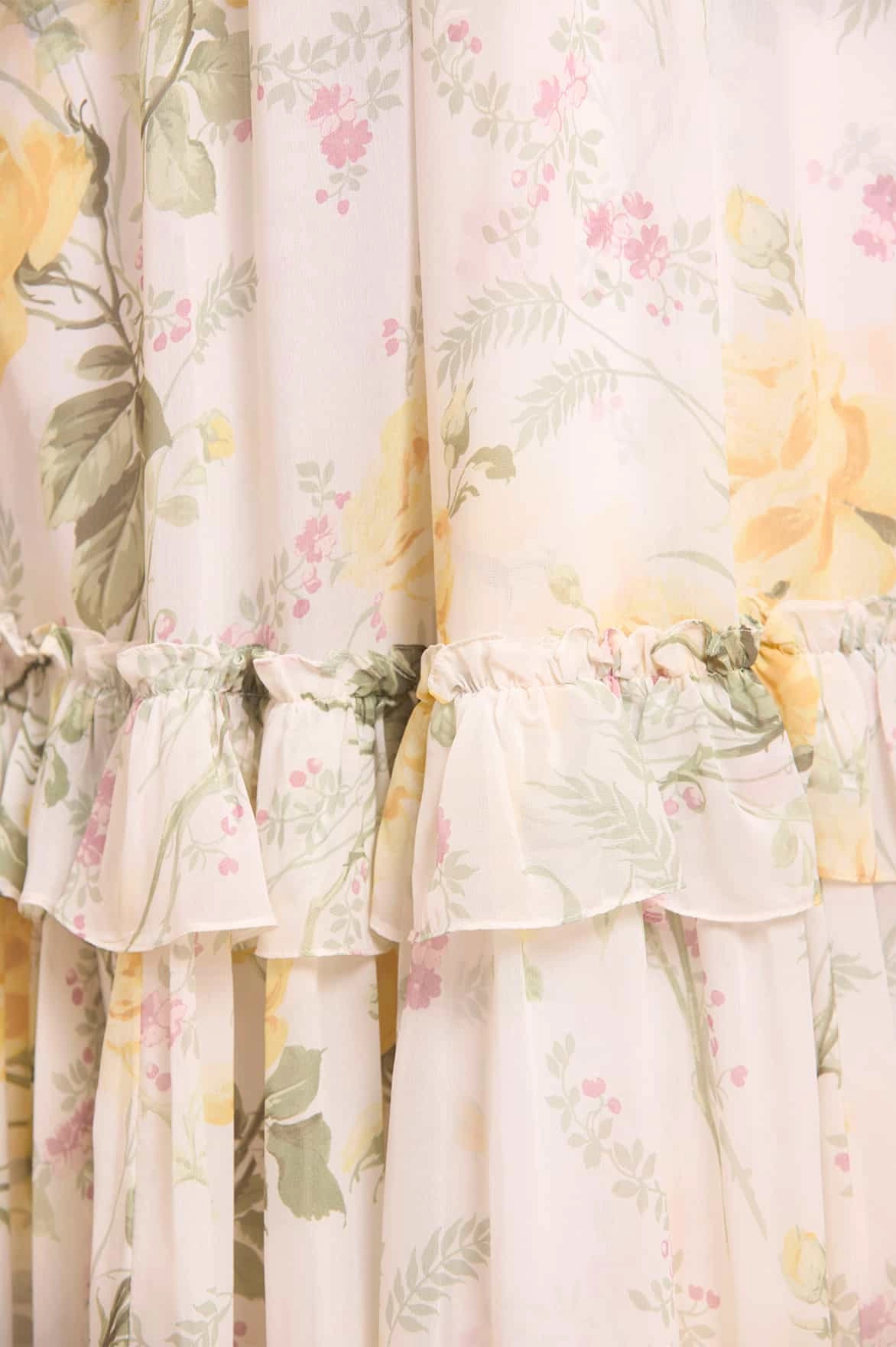 Knot-Detail Petite-Size Rose Chiffon Short Sleeve Ballerina Dress