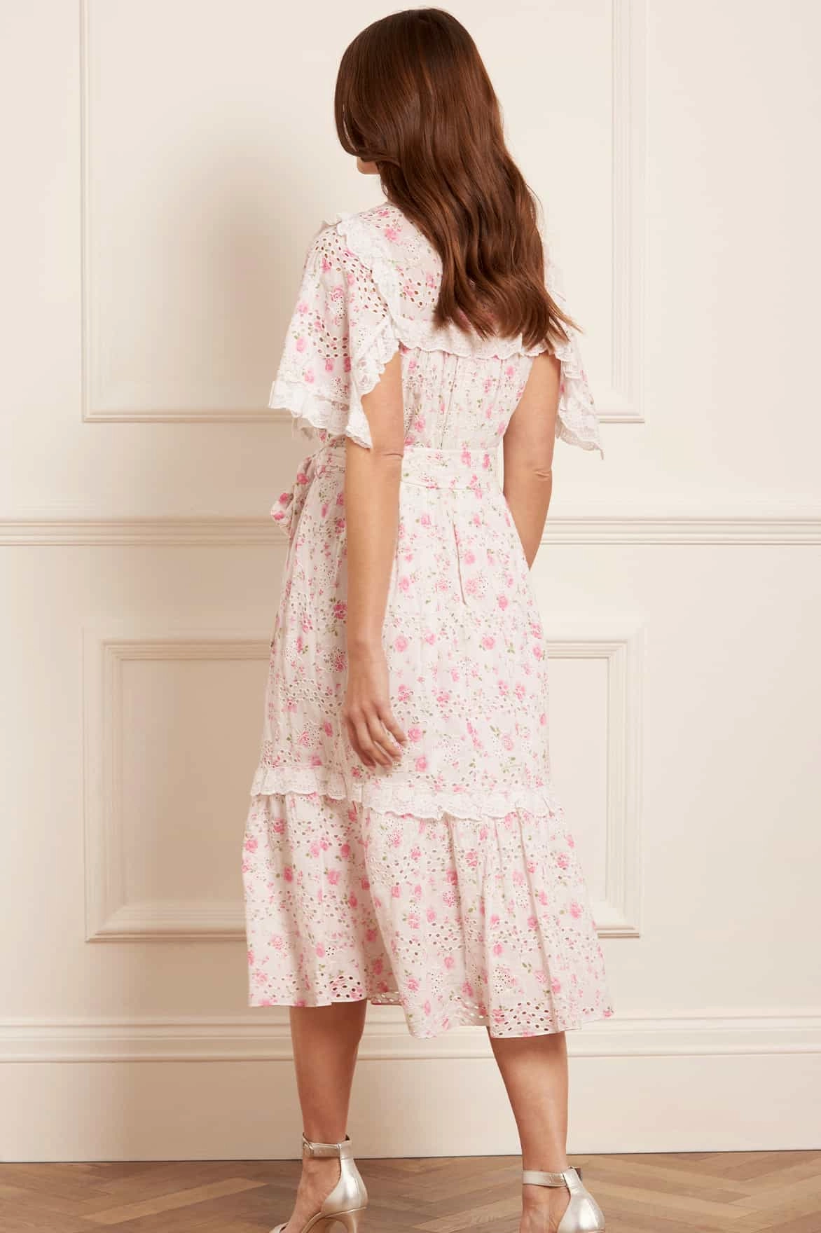 Rose Ditsy Cotton Broderie Midaxi Dress Relax Motion