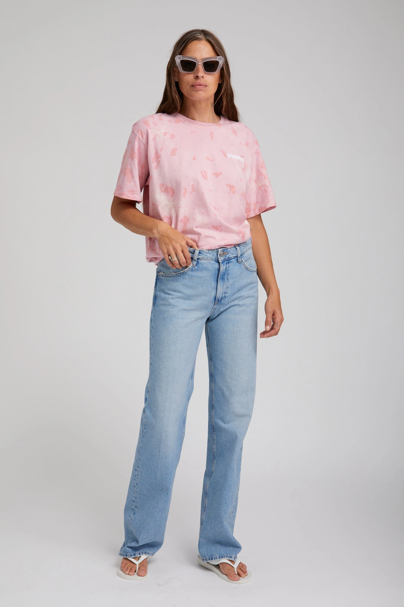 ResilientStretch Rose Marble Oversized Logo Tee