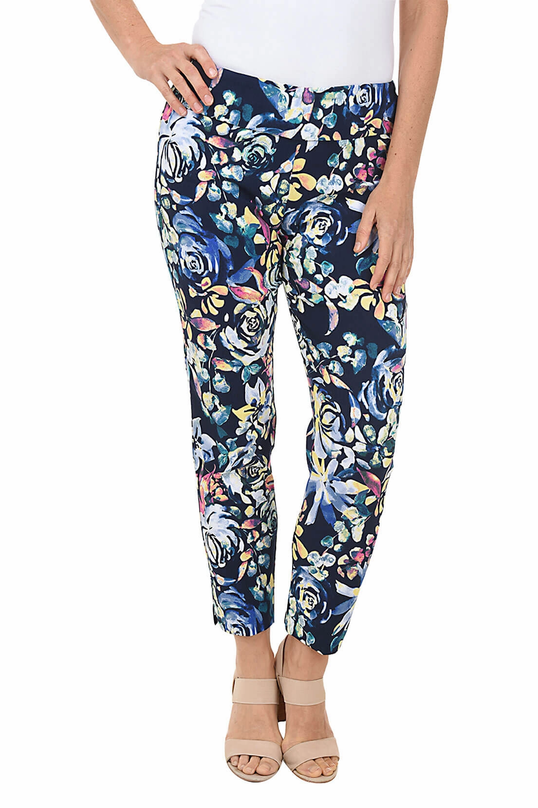 AntiStaticLining Rose Petals Pull-On Ankle Pant