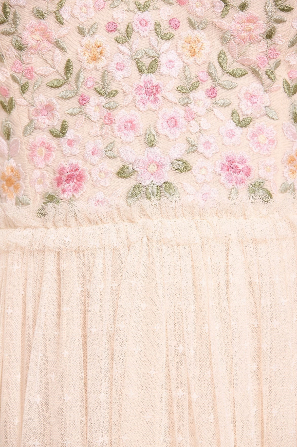 Walk Easy Rosie Lace Bodice Short Sleeve V-Neck Ballerina Dress