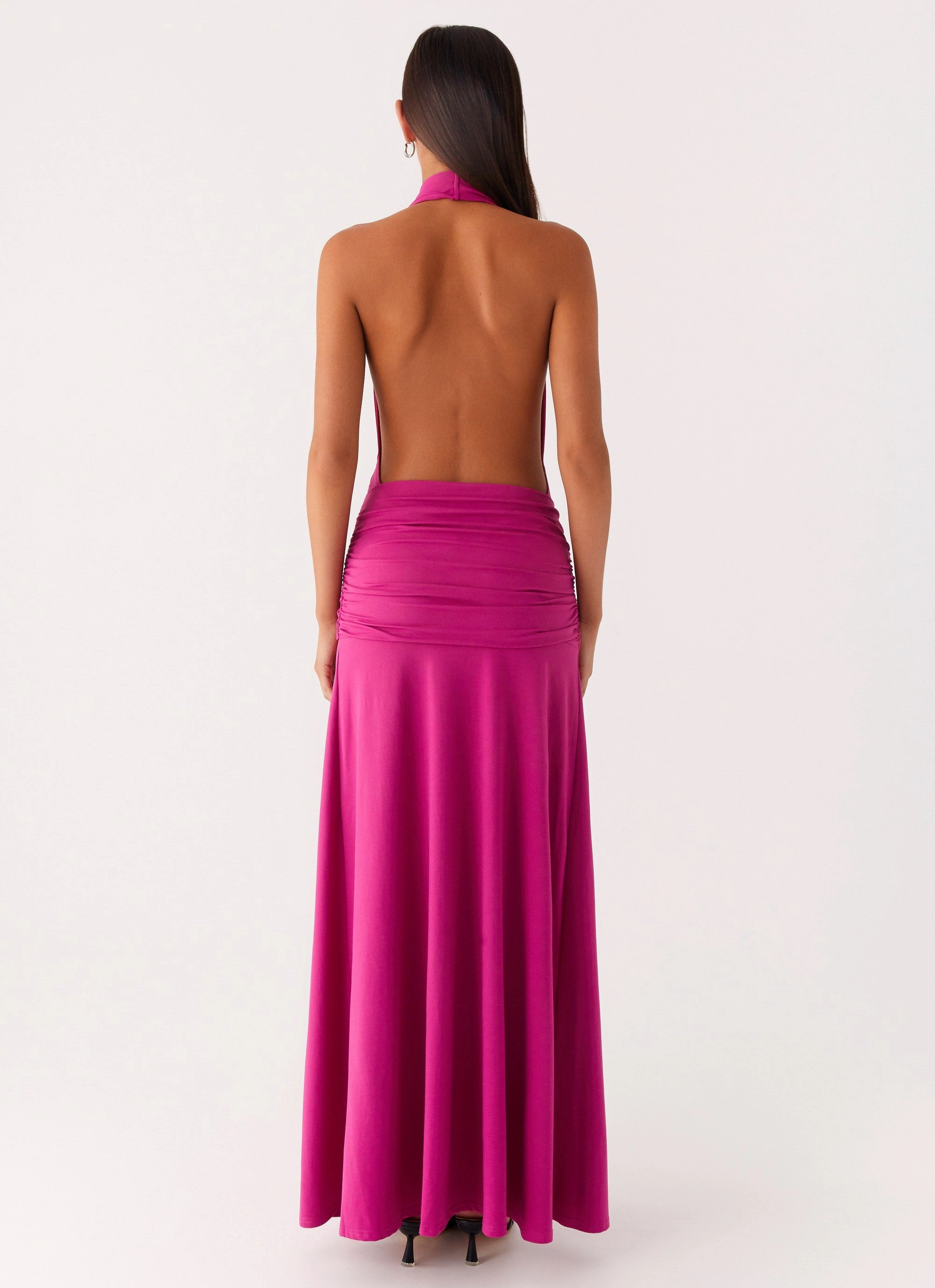 Rowan Ray Cowl Maxi Dress - Fuchsia
