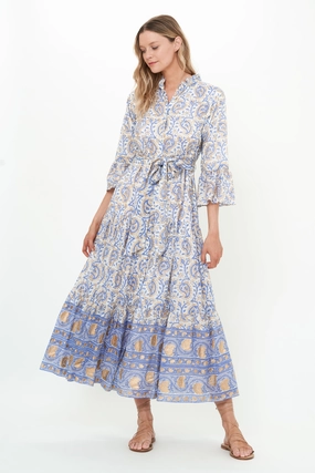 Dreamy Touch Ruffle Collar Bell Maxi