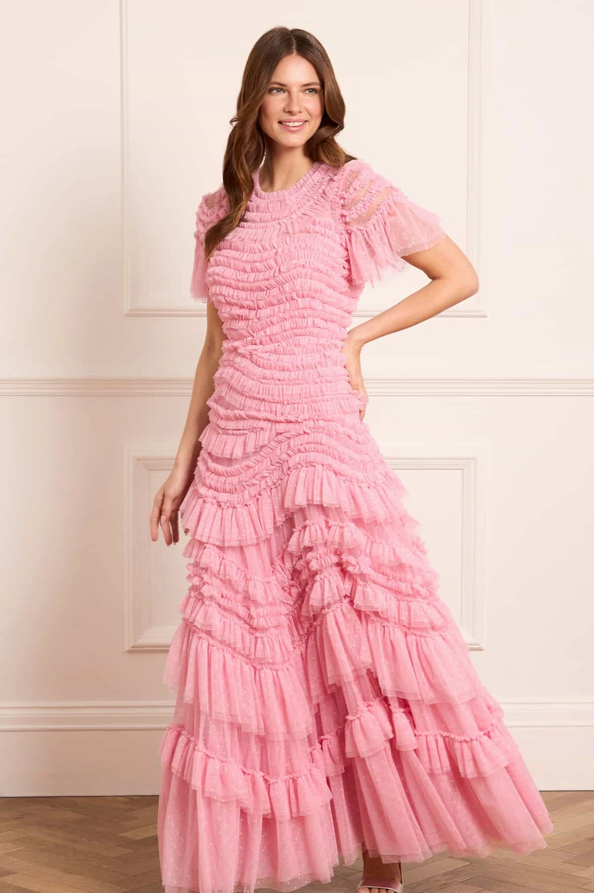 Air Beauty Wild Rose Short Sleeve Gown