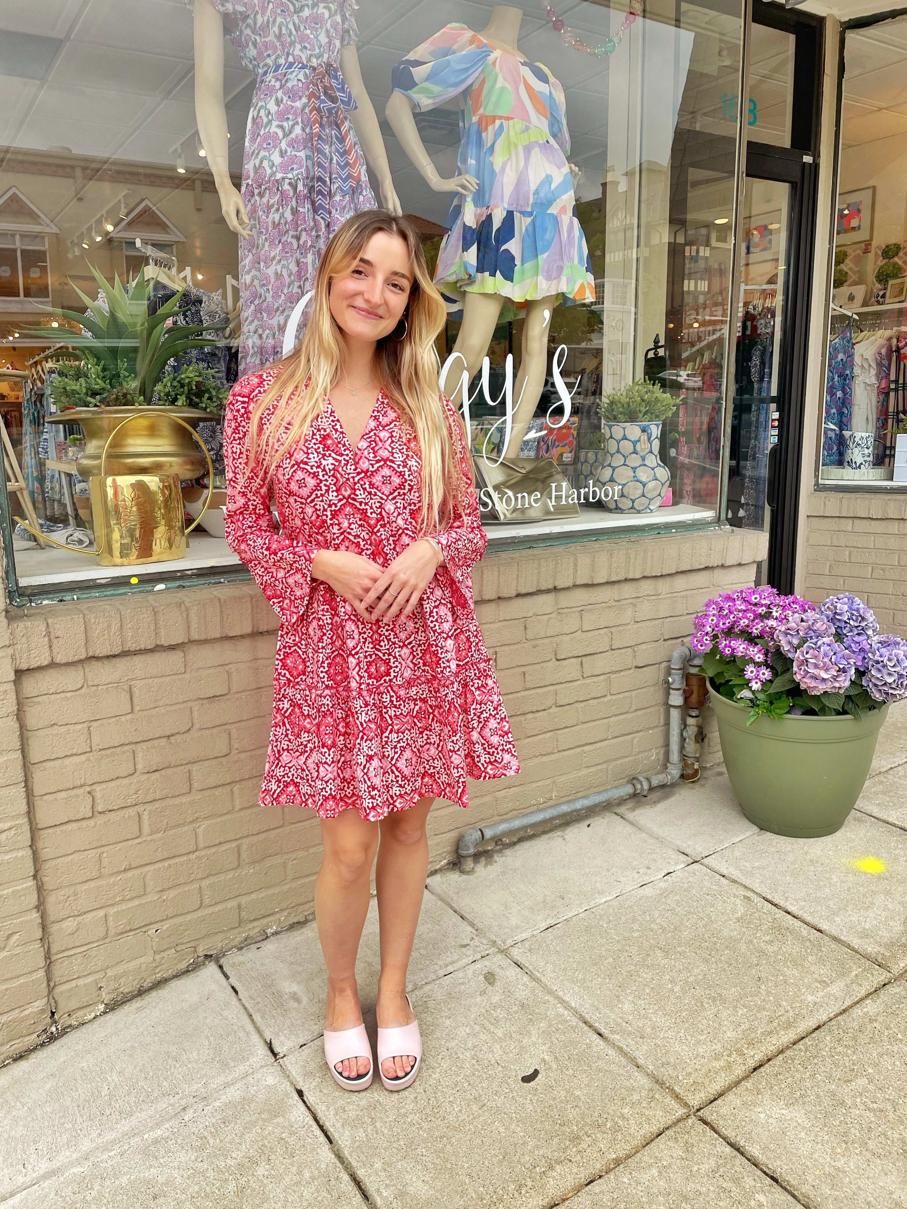 Rye Dress Cranberry Splash Chilly Day Wear