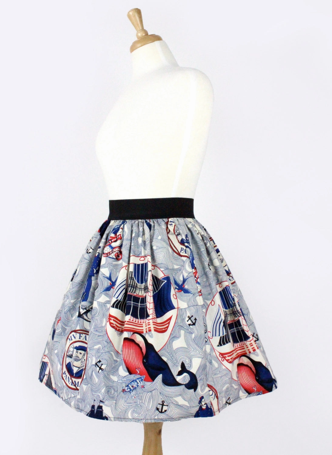 Sailor Jerry Rockabilly Nautical Pleated Skirt  #PS-J111 Urban Style Flexible Motion