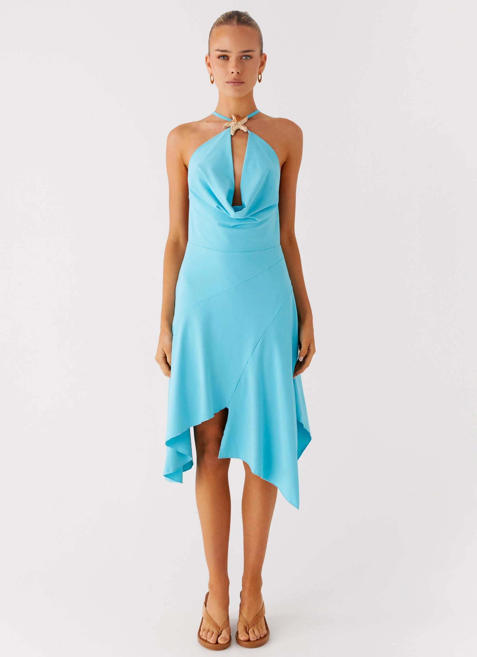 Salt Kiss Midi Dress - Turquoise