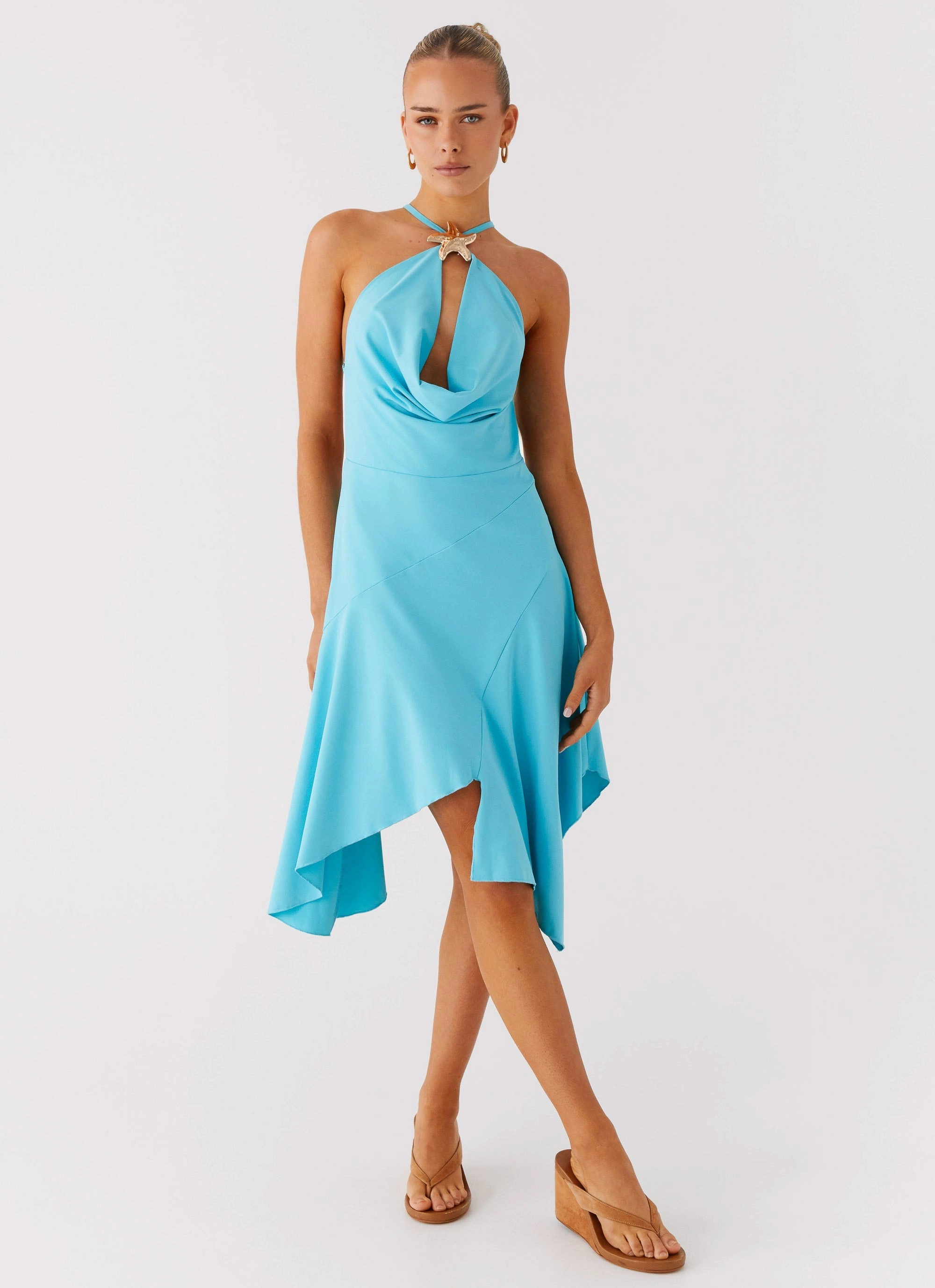 Salt Kiss Midi Dress - Turquoise
