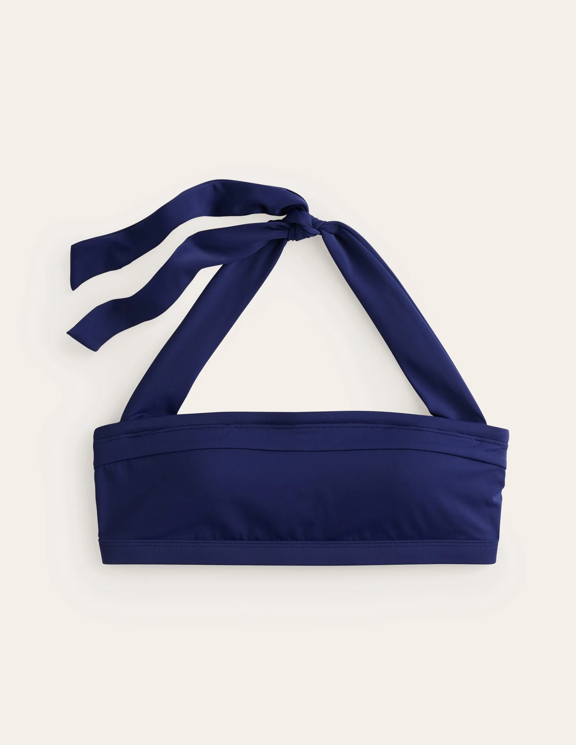 High-Neck Abrasion Resistant Surface Santorini Bikini Top-Navy