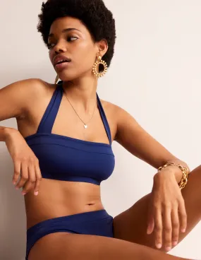 Santorini Bikini Top-Navy Thermal Regulating Fabric