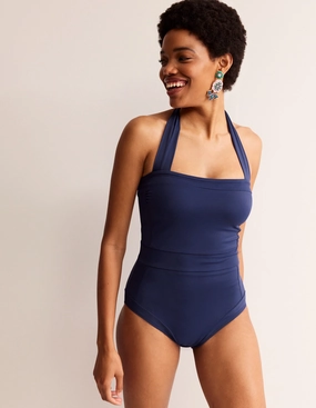 Santorini Halterneck Swimsuit-French Navy Travel Essentials