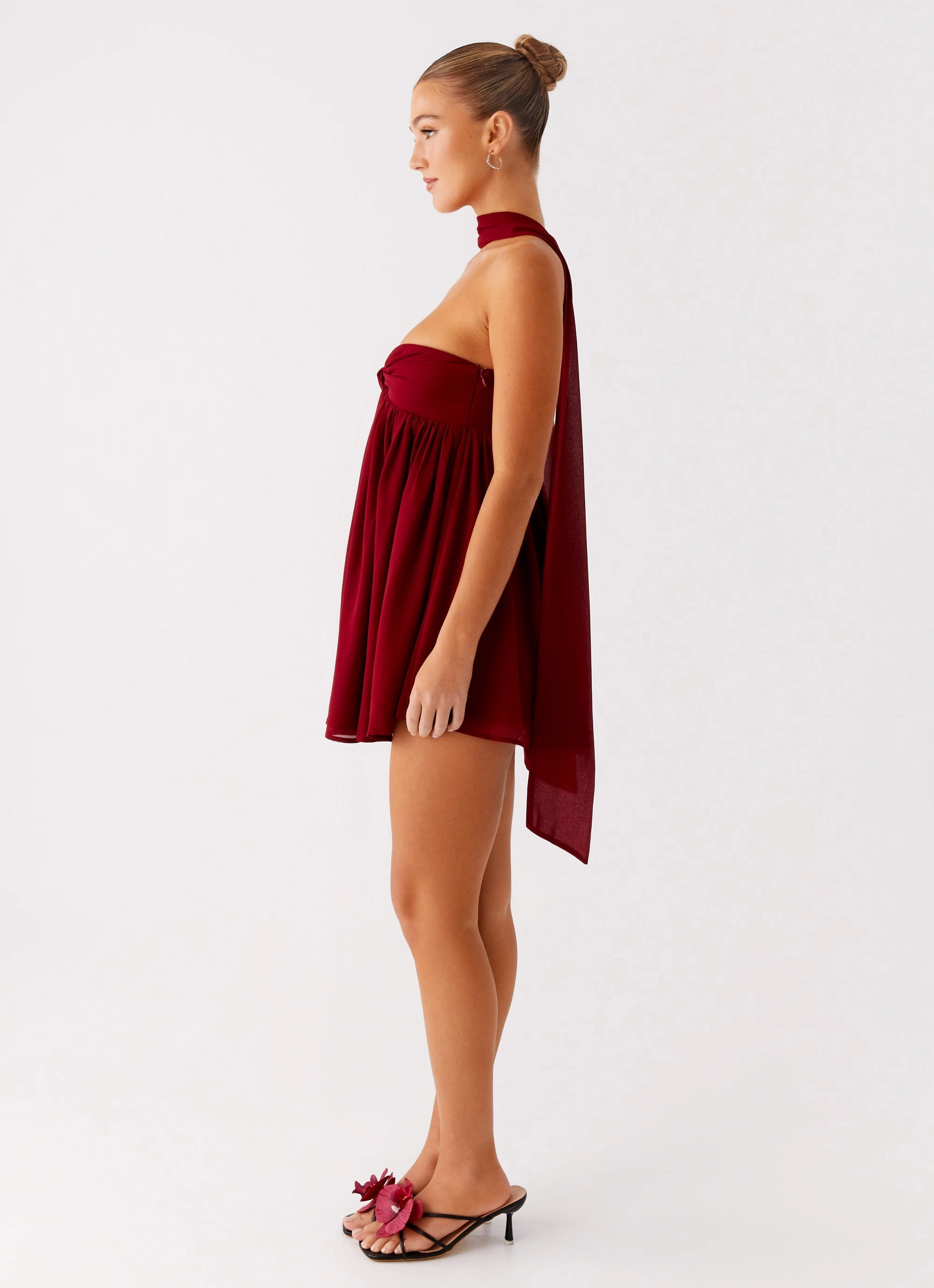 Saturn Mini Dress - Maroon
