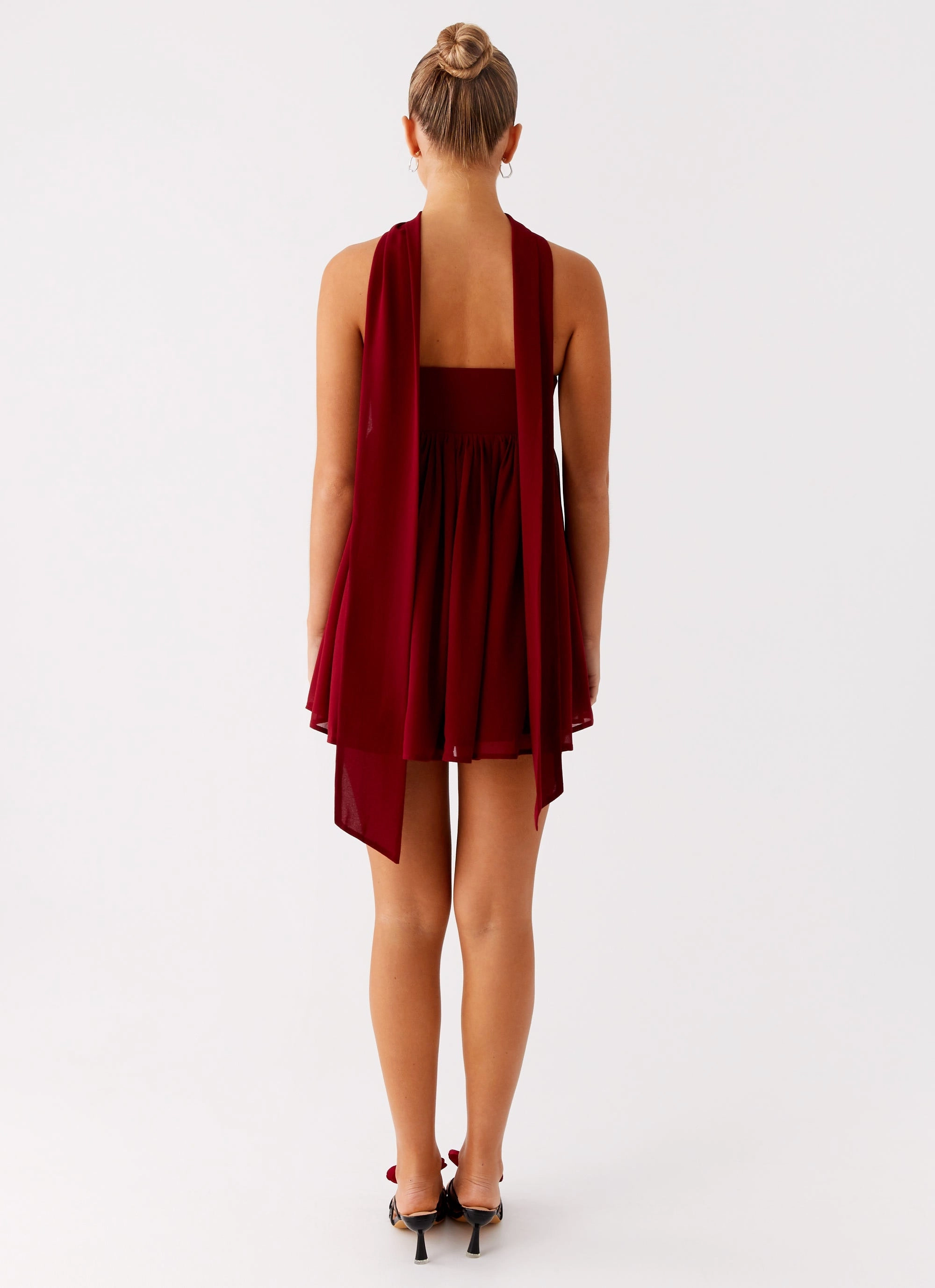 Saturn Mini Dress - Maroon