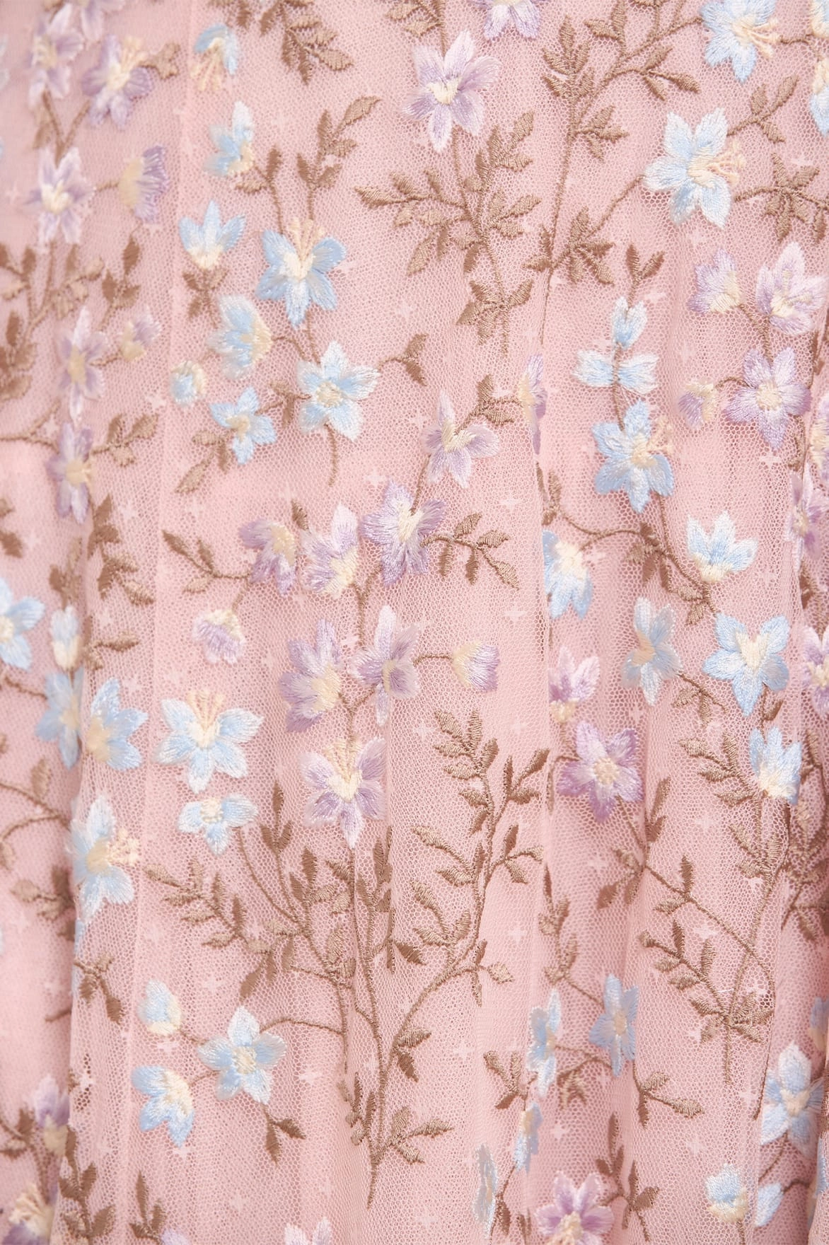 Style Blend Light Rhythm Everett Bloom Round Neck Ankle Gown