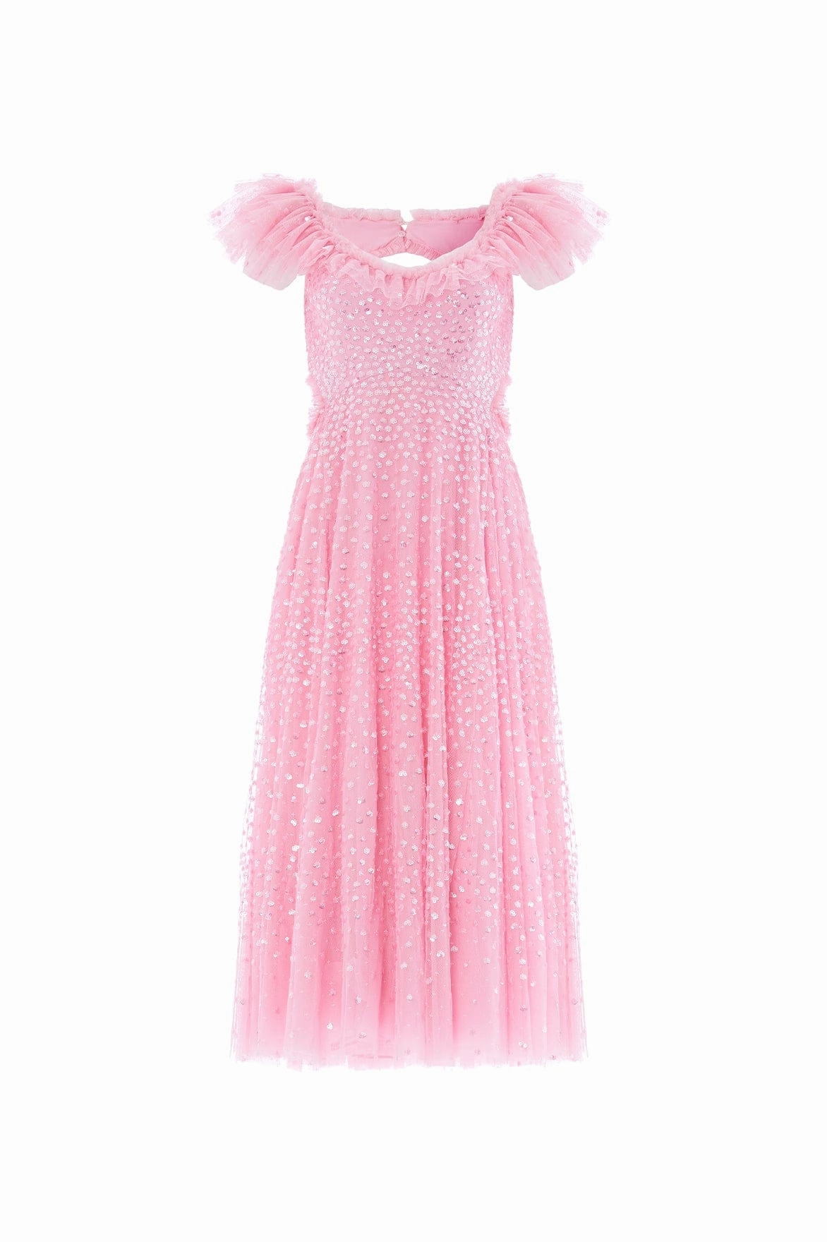 Scatter Dot Ruffle Backless Ballerina Dress Urban Ready