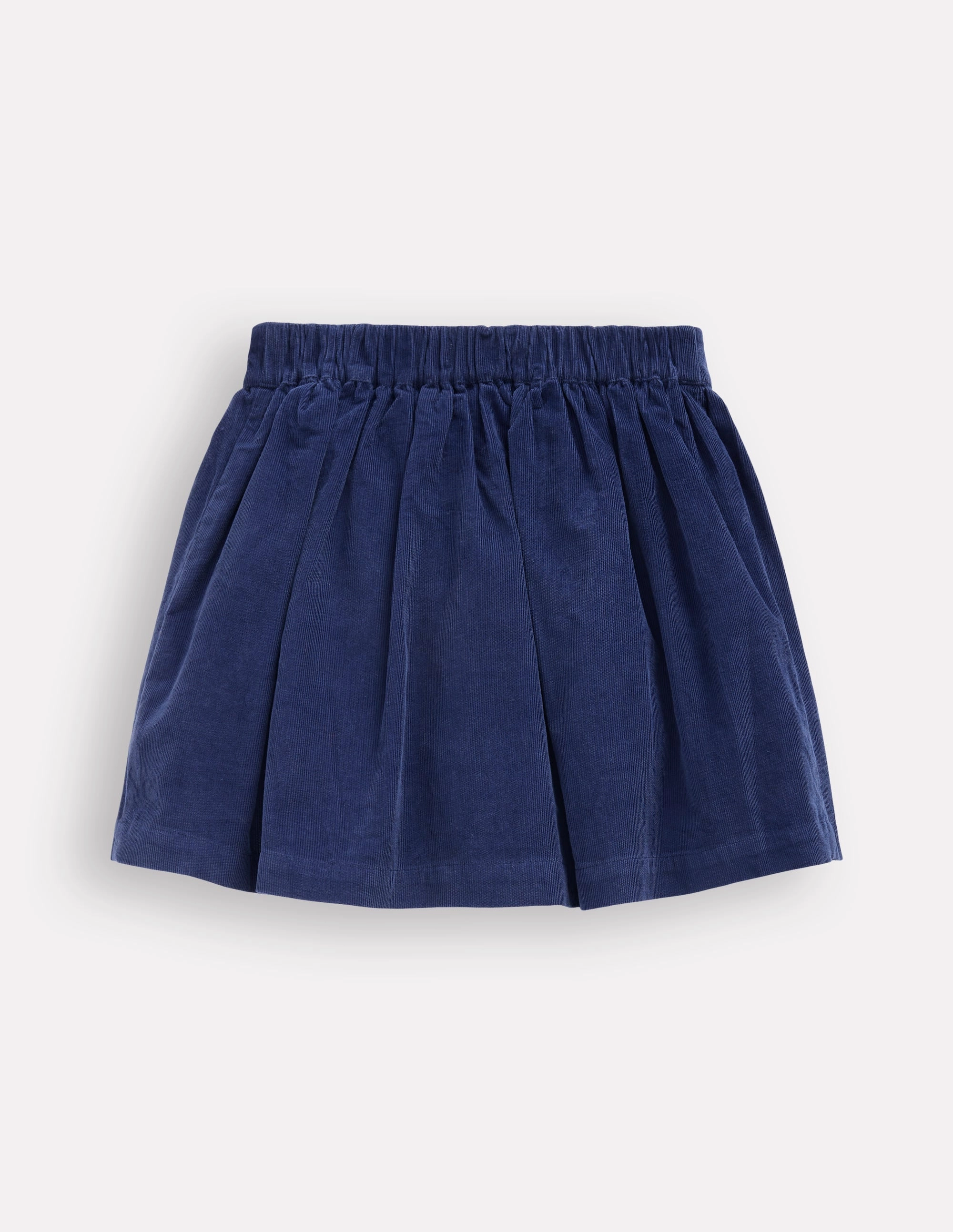 Ventilated Slits Button-through Mini Skirt-College Navy Flowers