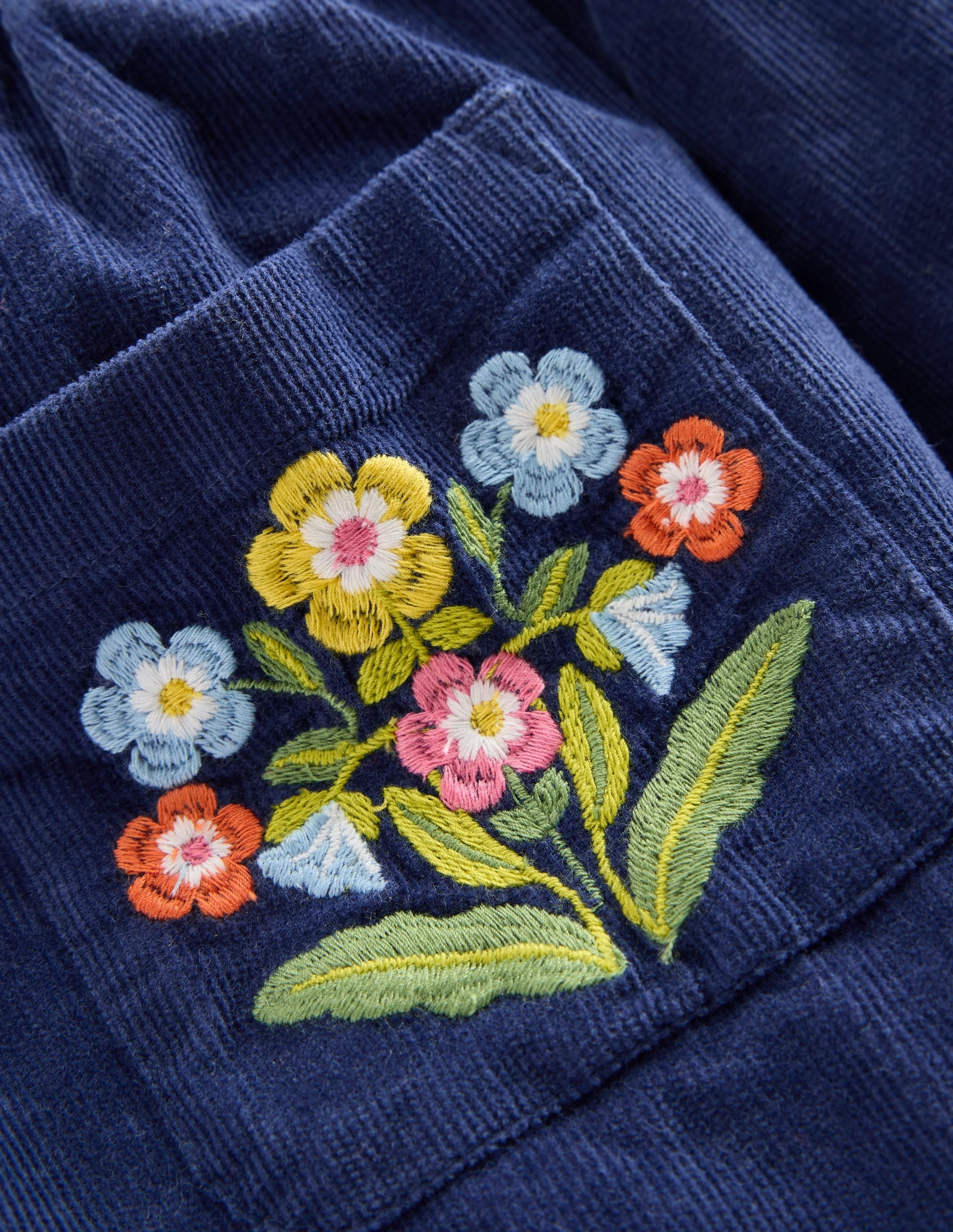 Fresh Vibe Art Gallery Visit Button-through Mini Skirt-College Navy Flowers