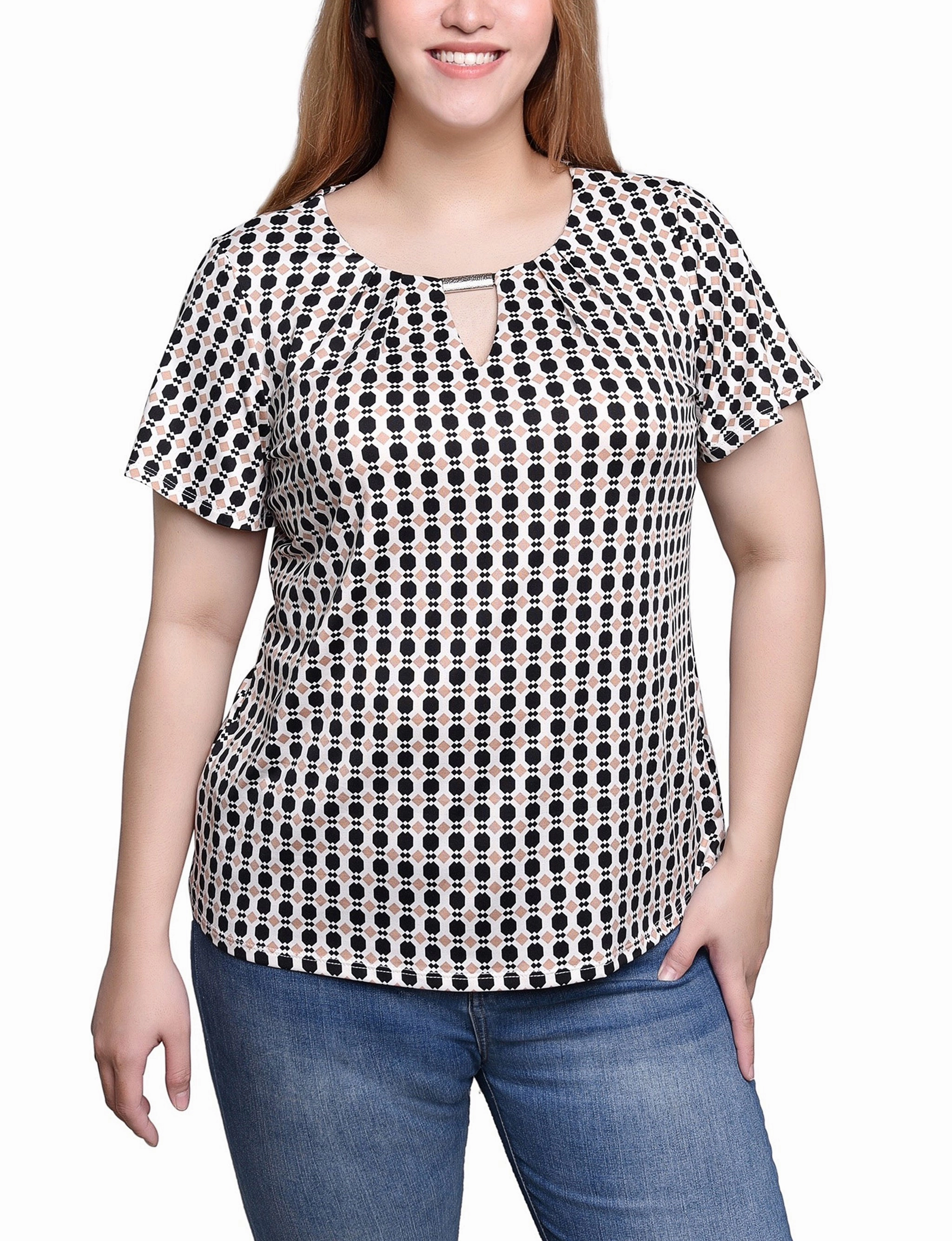 ButterSoft Handfeel Short Sleeve Top With Hardware