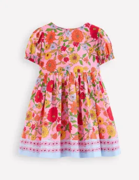 Madeline Woven Dress-Pink Floral Pure Shape