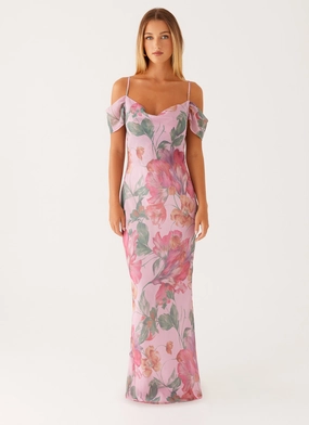 Seline Maxi Dress - Pink Floral