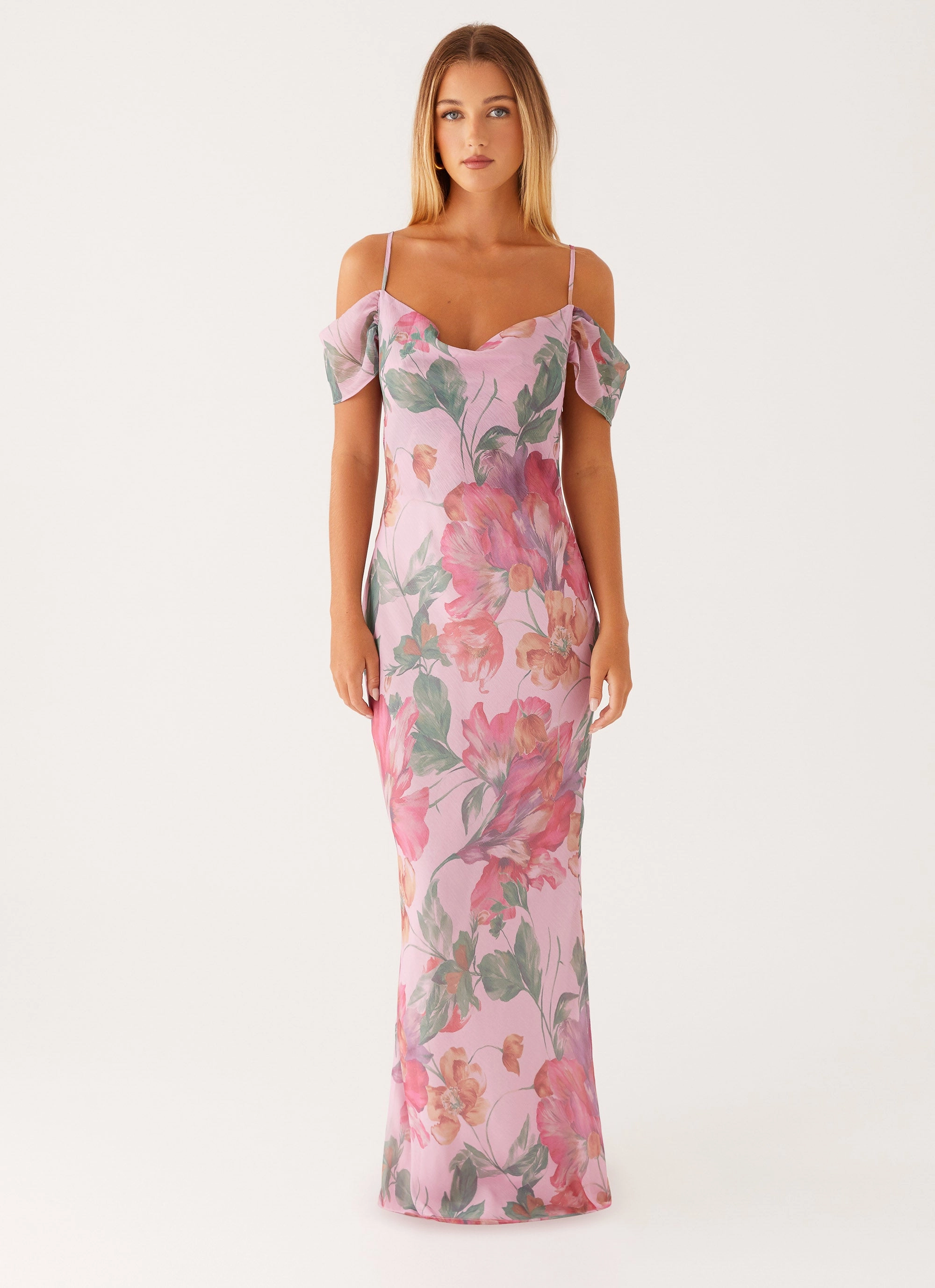 Seline Maxi Dress - Pink Floral