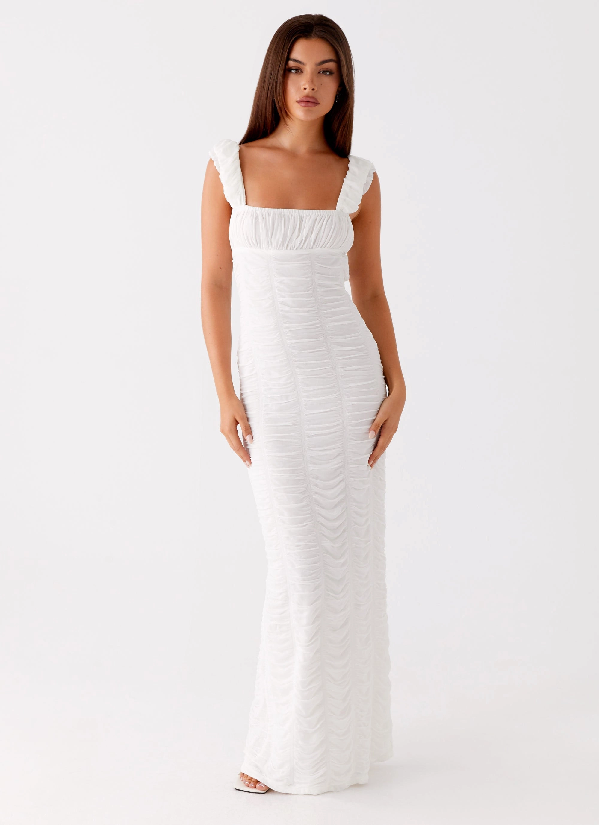 Senses Midi Dress - White