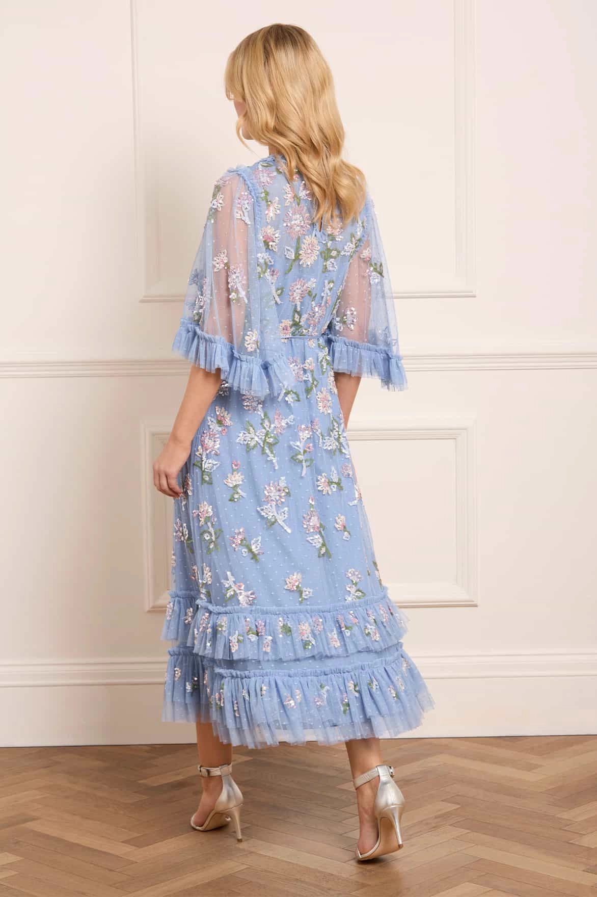 ConvertibleNeckline museum visit Sequin Dandelion Gloss Ballerina Dress