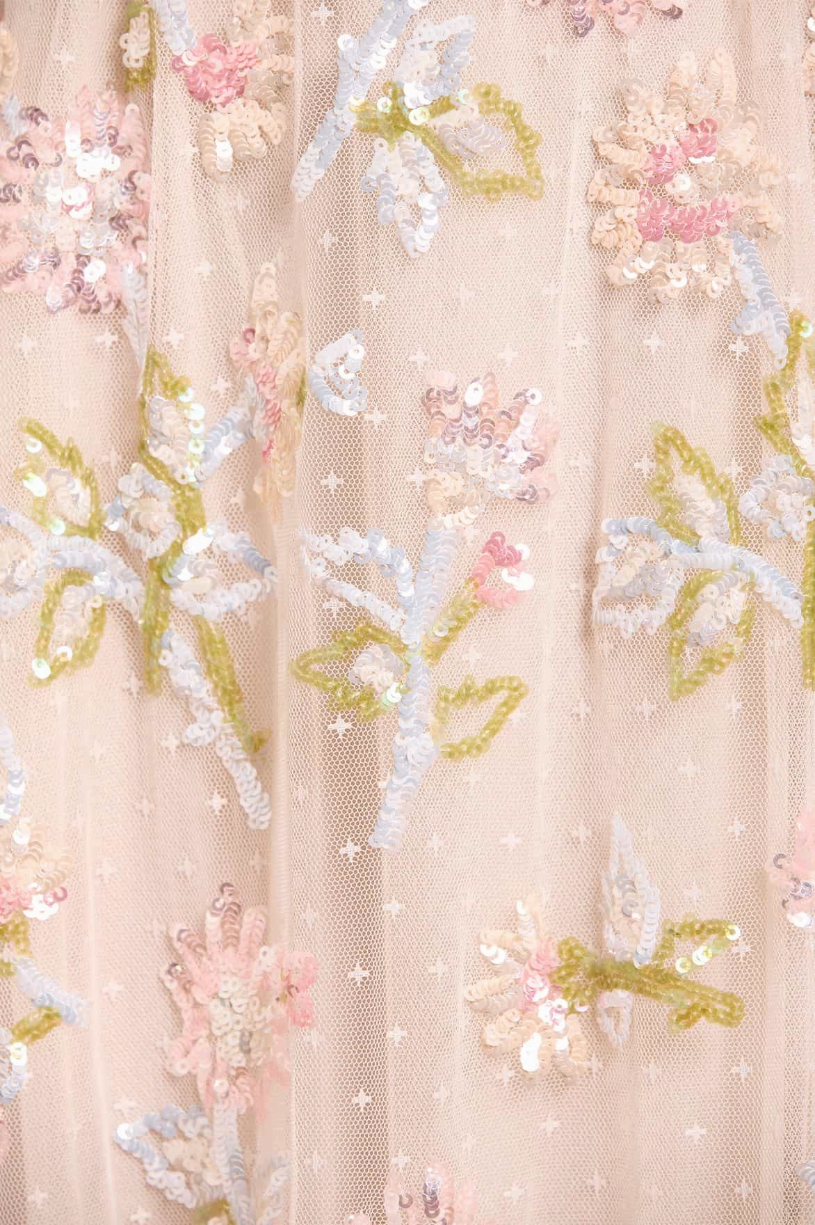 Sequin Dandelion Gloss Ballerina Dress Semi Sheer