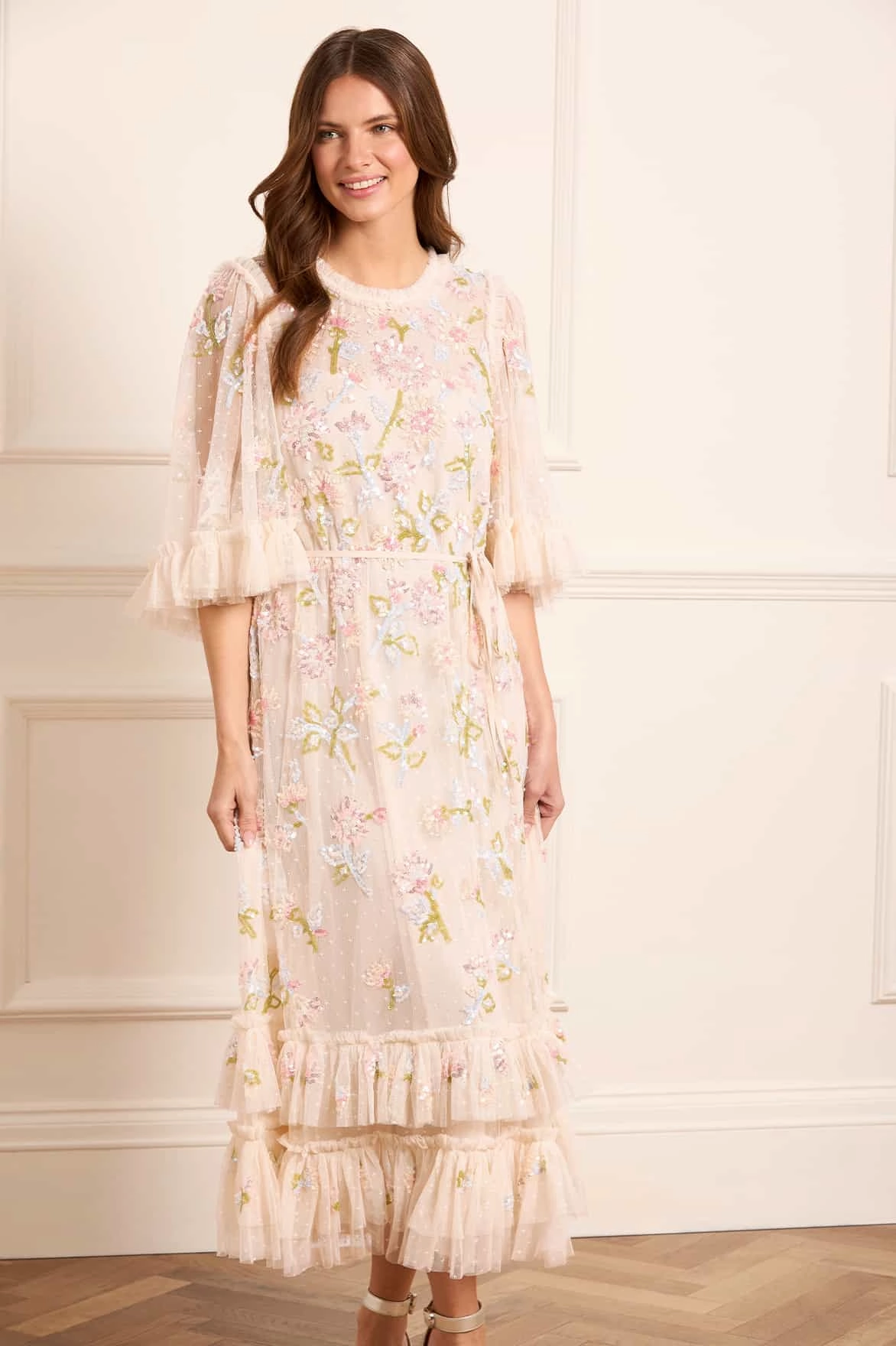 Sequin Dandelion Gloss Ballerina Dress Sophisticated Elegance Relax Comfort