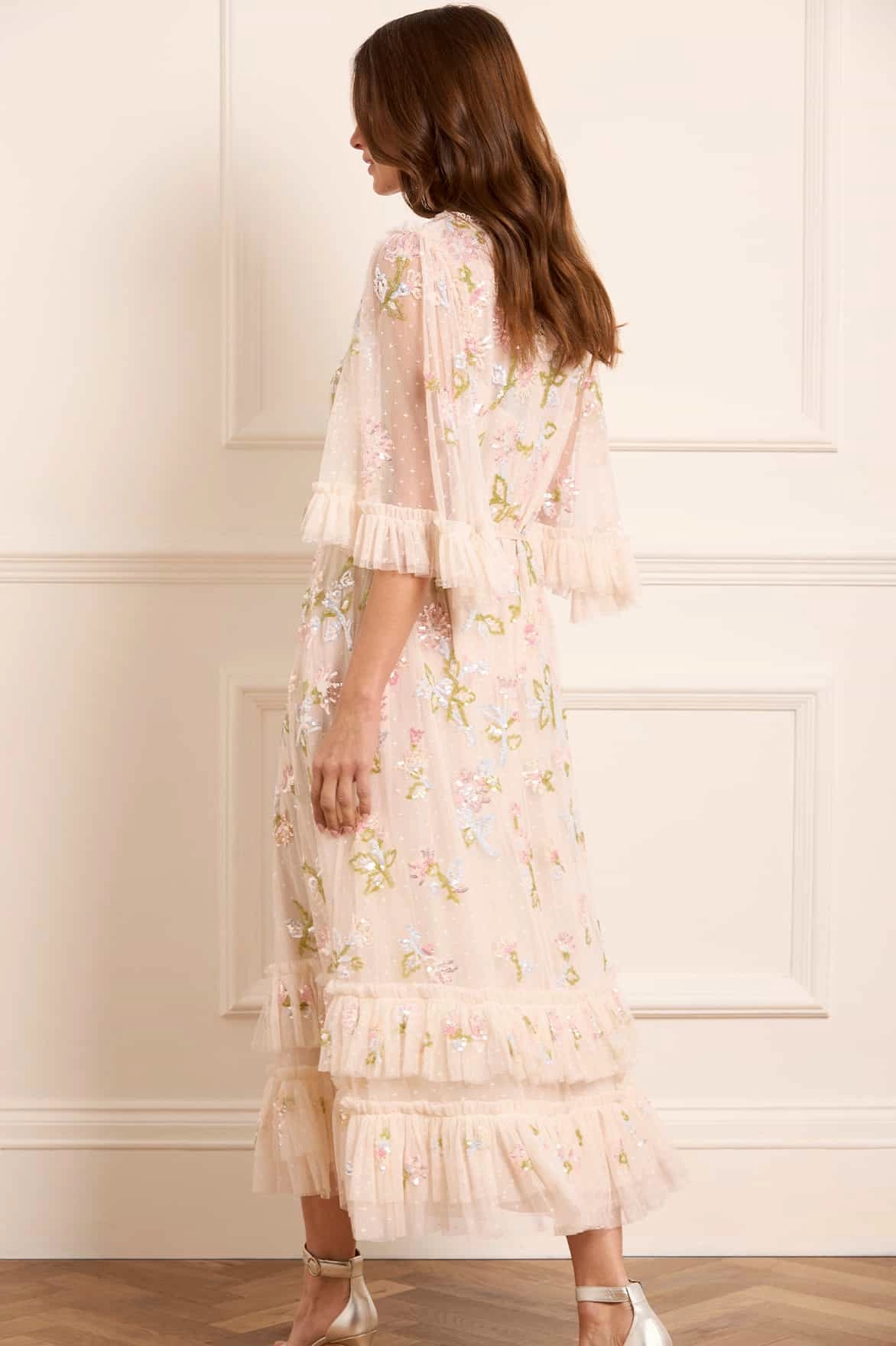 Flattering and Effortless Fashionable Fit Sequin Dandelion Gloss Ballerina Dress