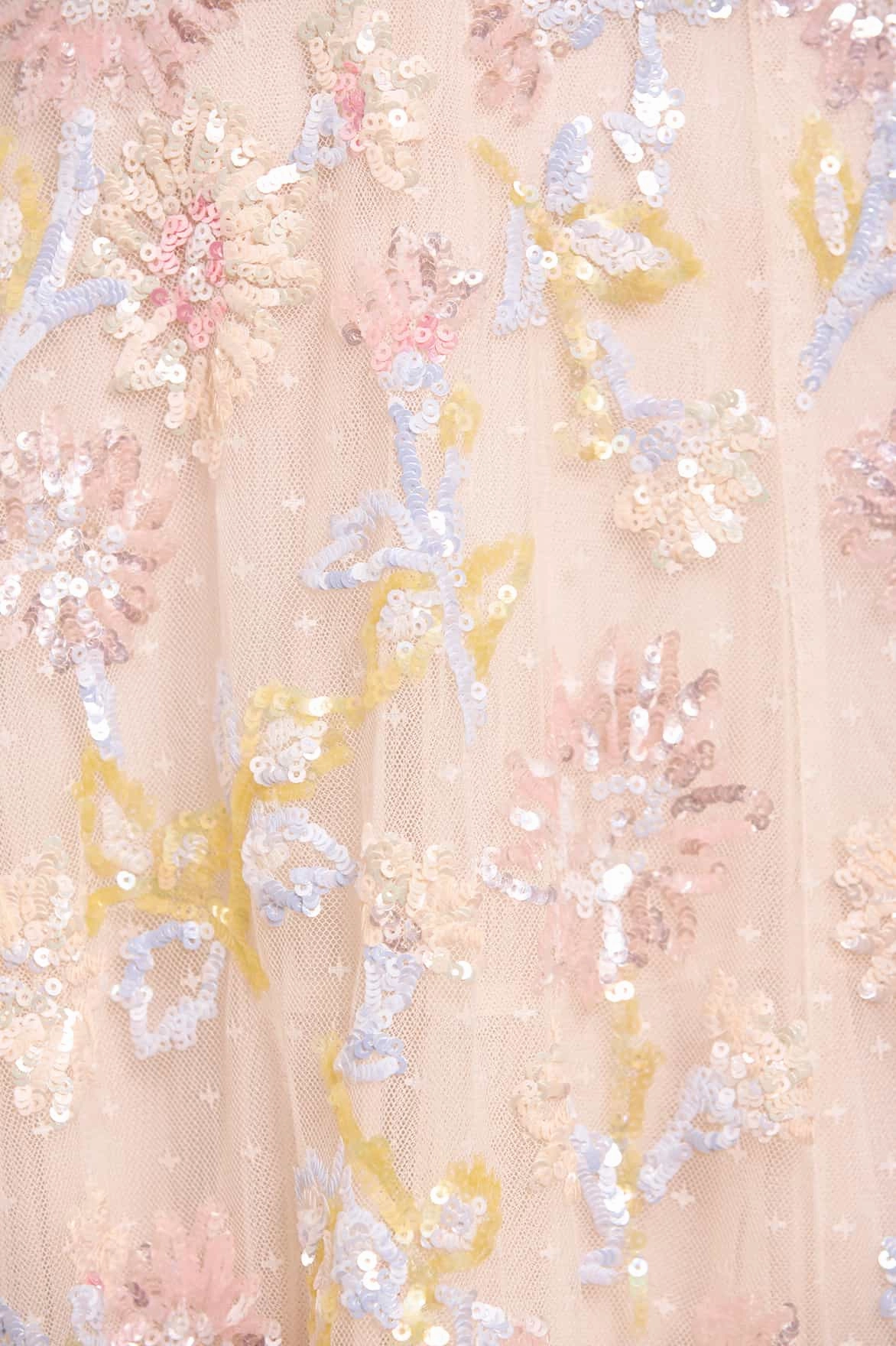 Sequin Dandelion Ruffle Ballerina Dress Chic and Cozy Wear Contemporary Vibe