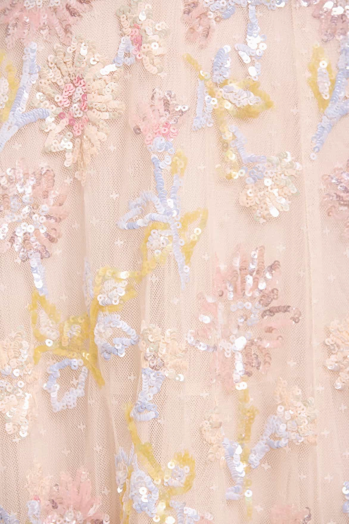 Inner Glow Sequin Dandelion Ruffle Ballerina Dress