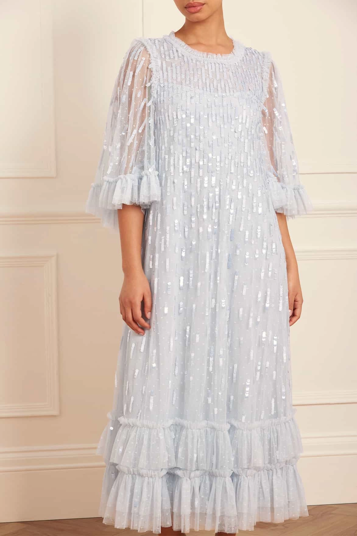 Sequin Dash Ballerina Dress Evening Ready Printed-Lining