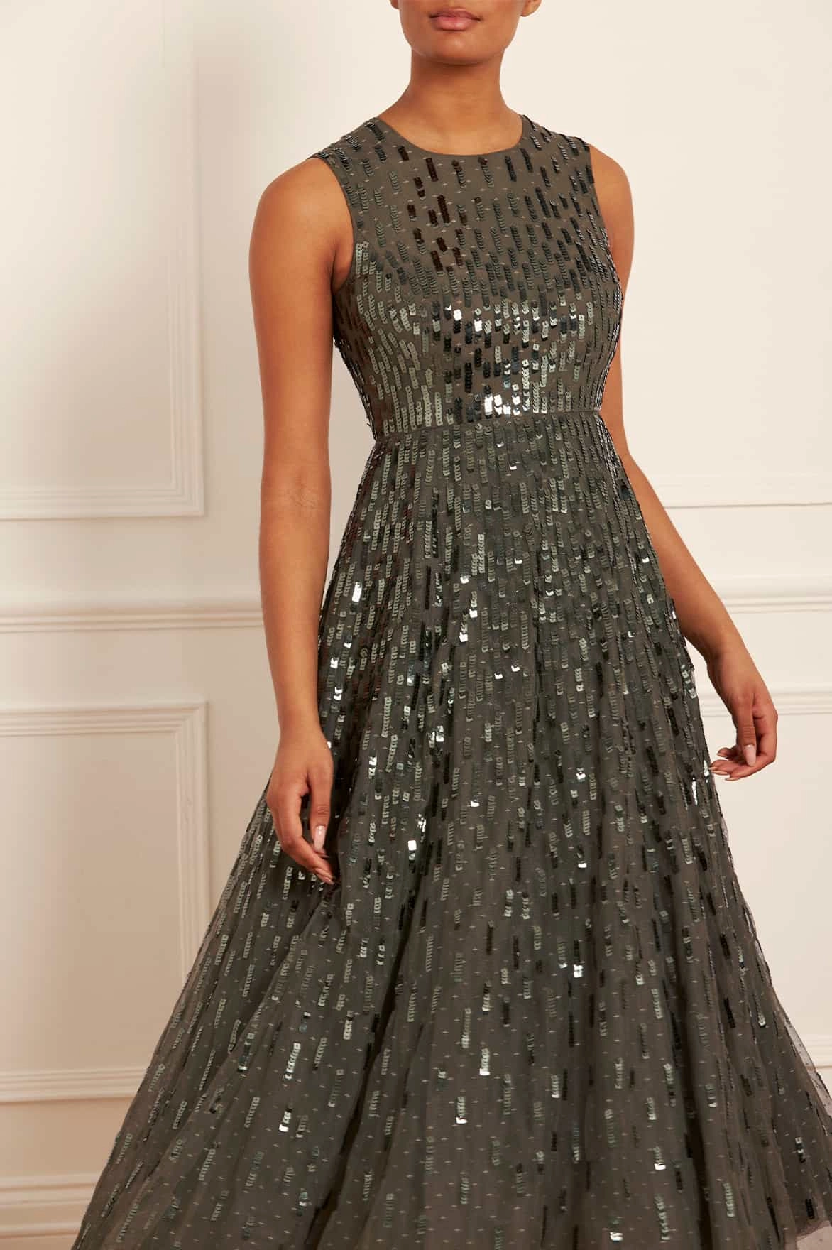 Sequin Dash Cape Ankle Gown Form Flow Comfy Yet Stylish