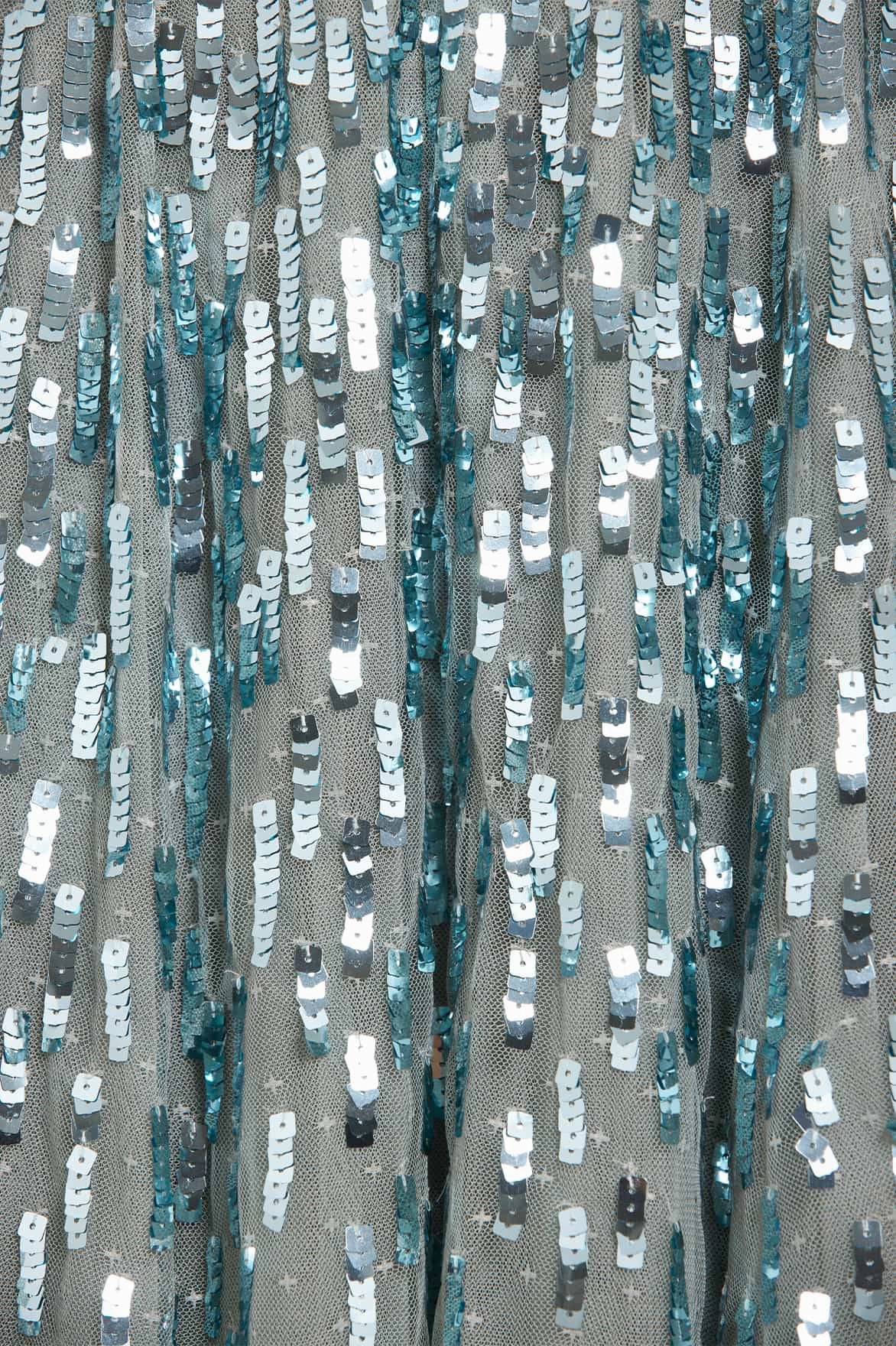 Flow Line Sequin Dash Long Sleeve Ankle Gown