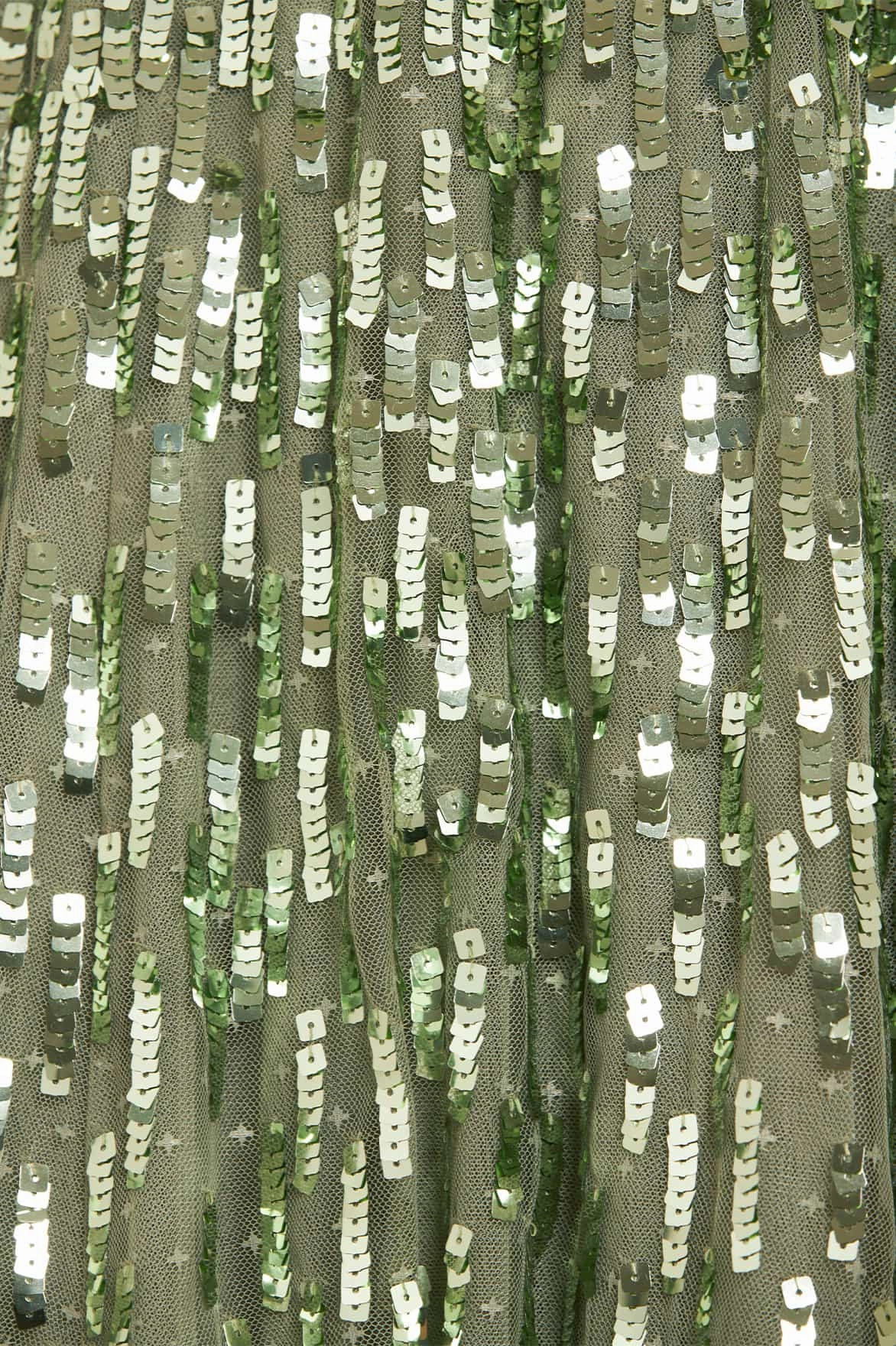 Comfortable and Flattering Gentle Motion Sequin Dash Long Sleeve Ankle Gown